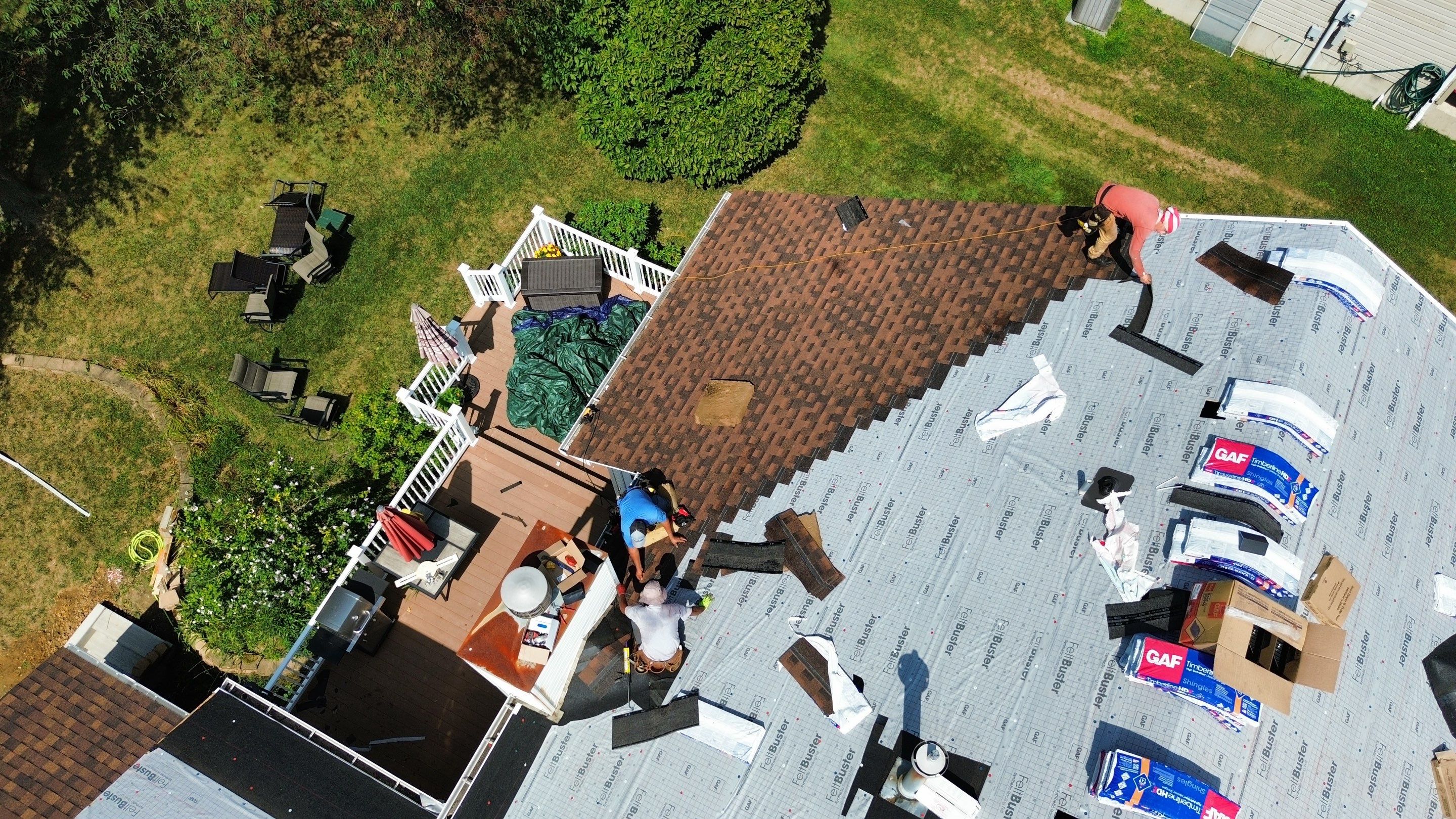 Residential Roofing Installation using Timberline HDZ Shingles - Hickory by RoofX 