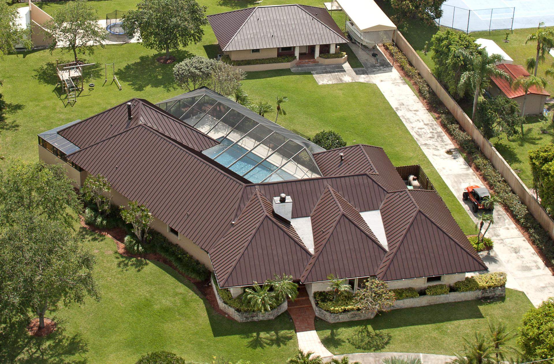 Metal Roof - Galvalume - Mansard Brown by Istueta Roofing