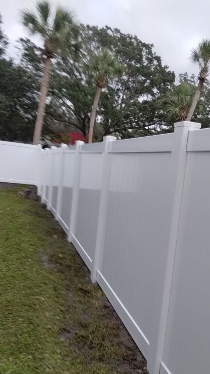 White Vinyl Privacy Fence Installation In North Port, FL by Asap fence and gates, LLC