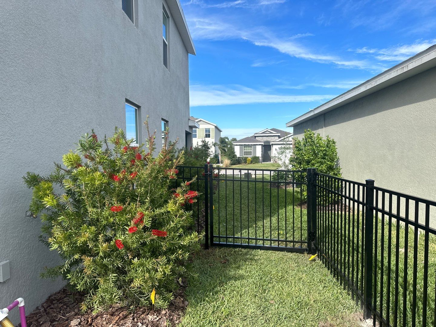 Aluminum Fence Installation using Black 3 Rail Aluminum Fence by Asap fence and gates, LLC