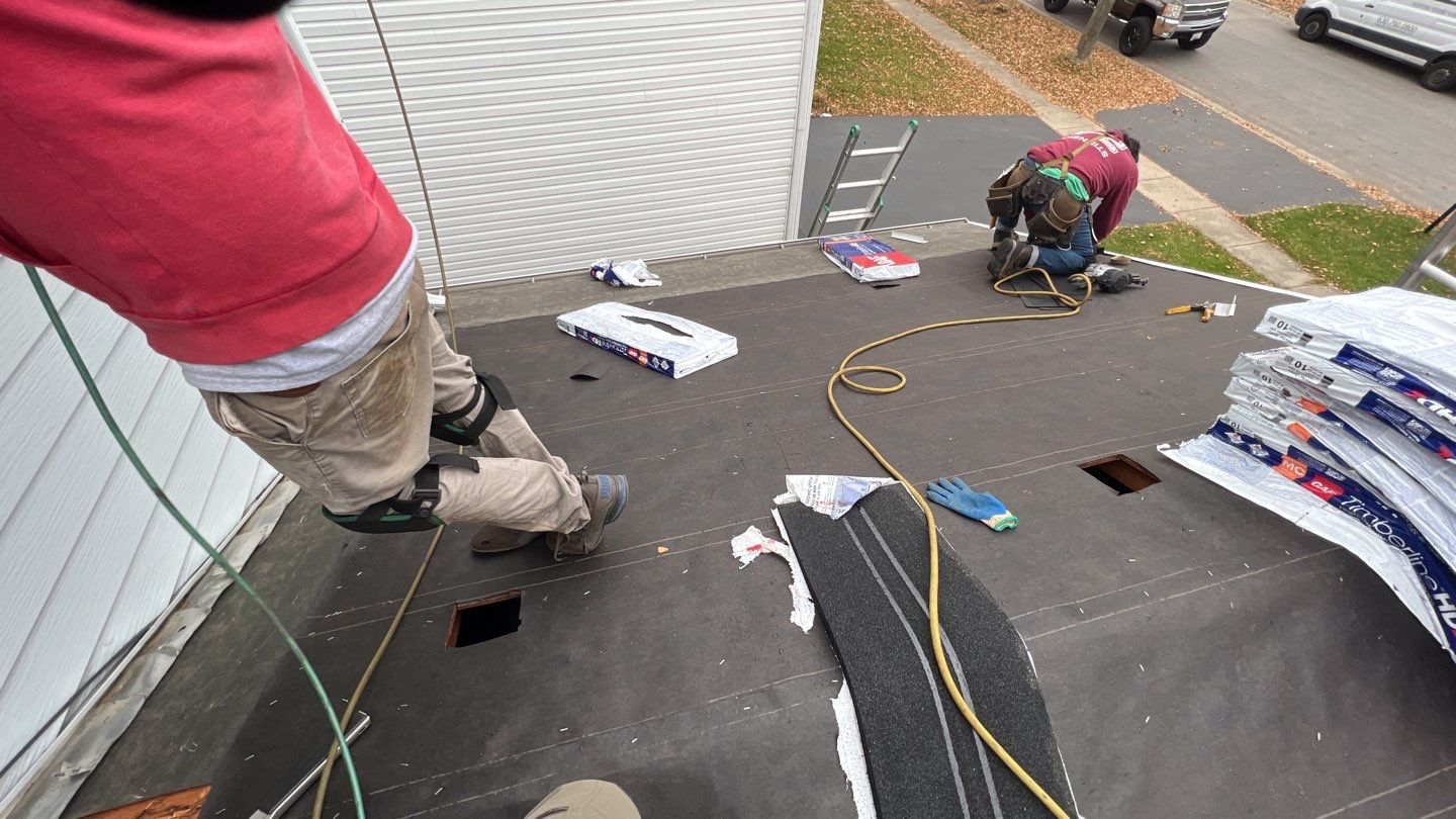 Multi-family unit roof replacement. using GAF Timberline HDZ by Pro Home Services Inc