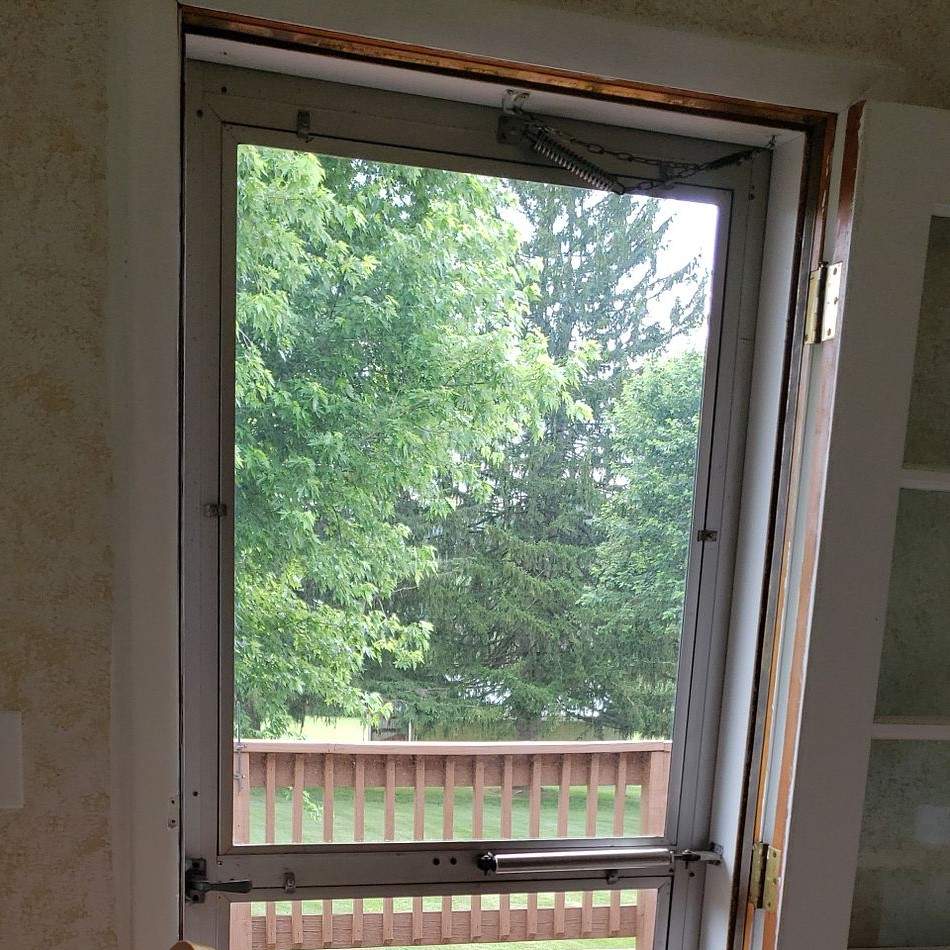 Door Installation using ProVia Sliding Glass Door  by Roof Right Inc