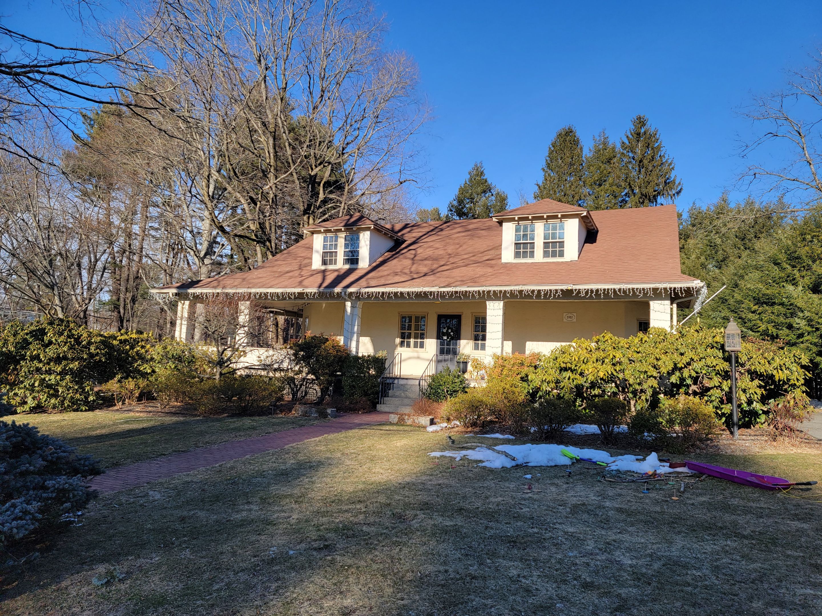 In progress: Exterior renovation in Wellesley MA  by UBrothers Construction