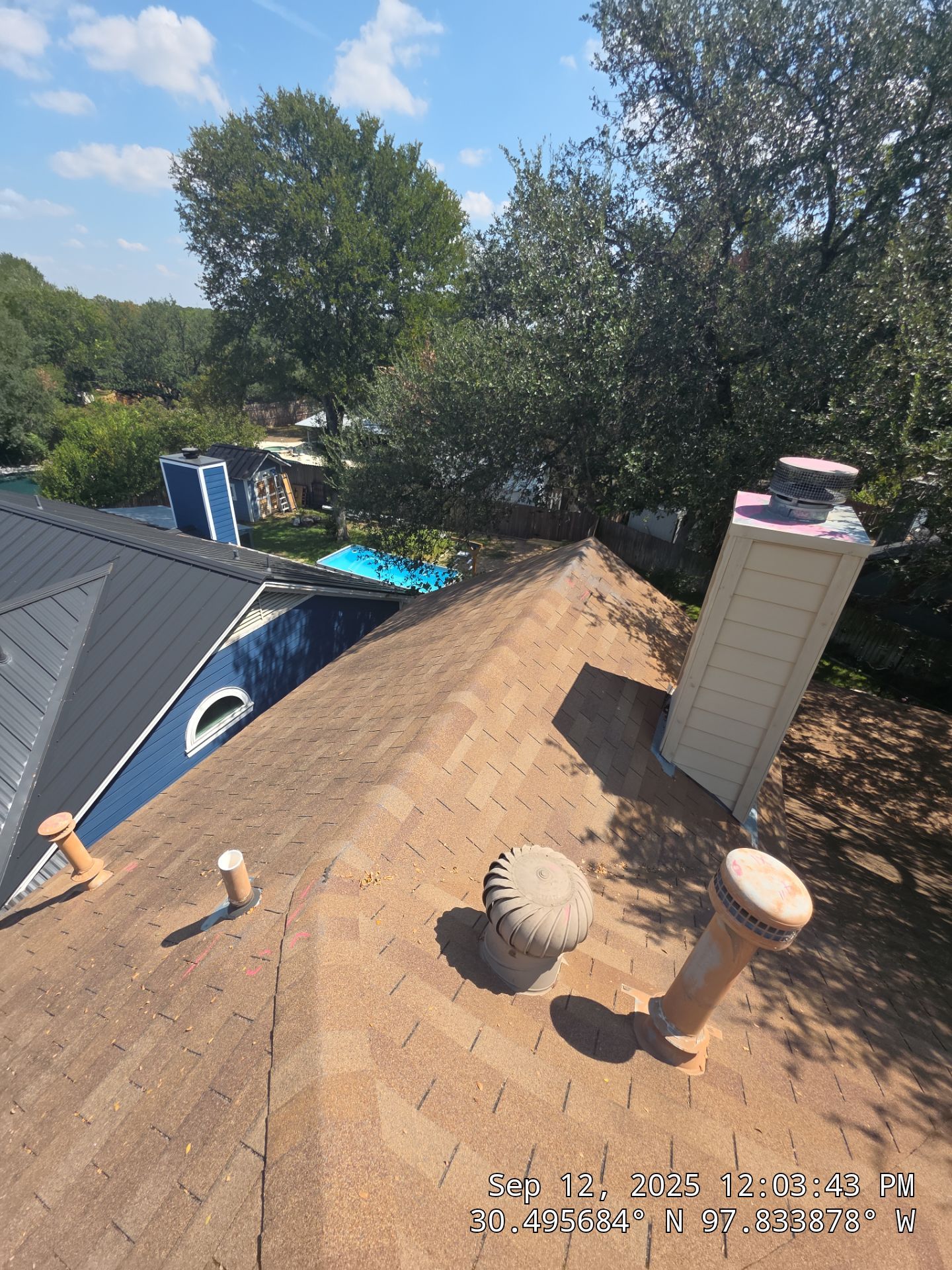 Residential Roof Replacement using GAF - HDZ - Barkwood by Action Exteriors Austin