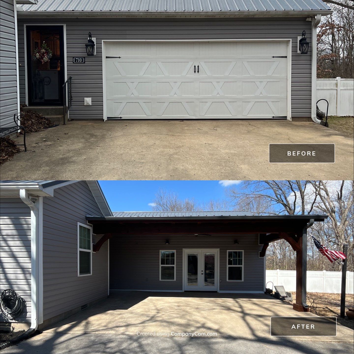 Garage Remodel And added Porch by Skilled Construction LLC