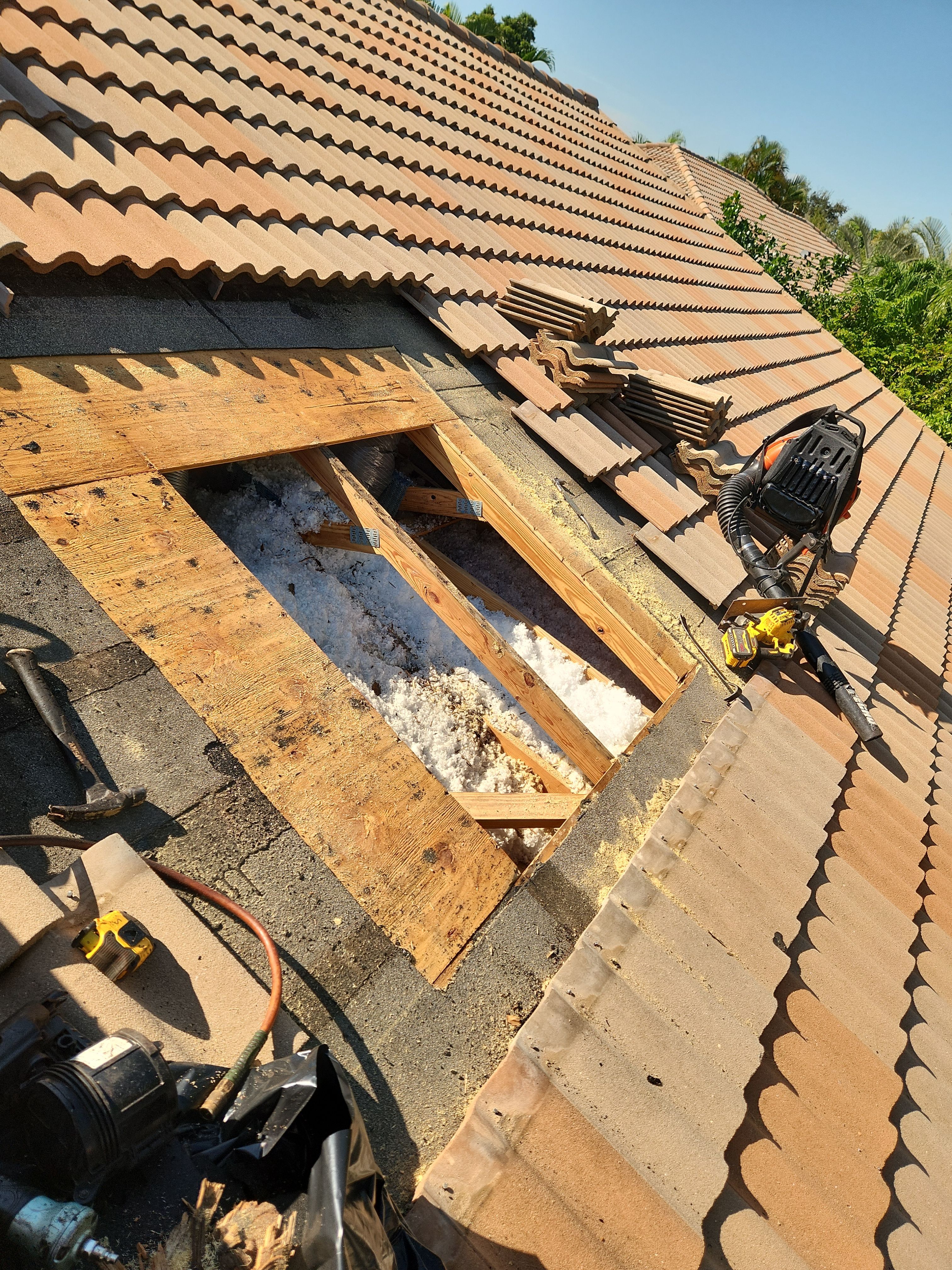 Concrete Tile Roof Repair for Water Intrusion in West Palm Beach by Aastro Roofing