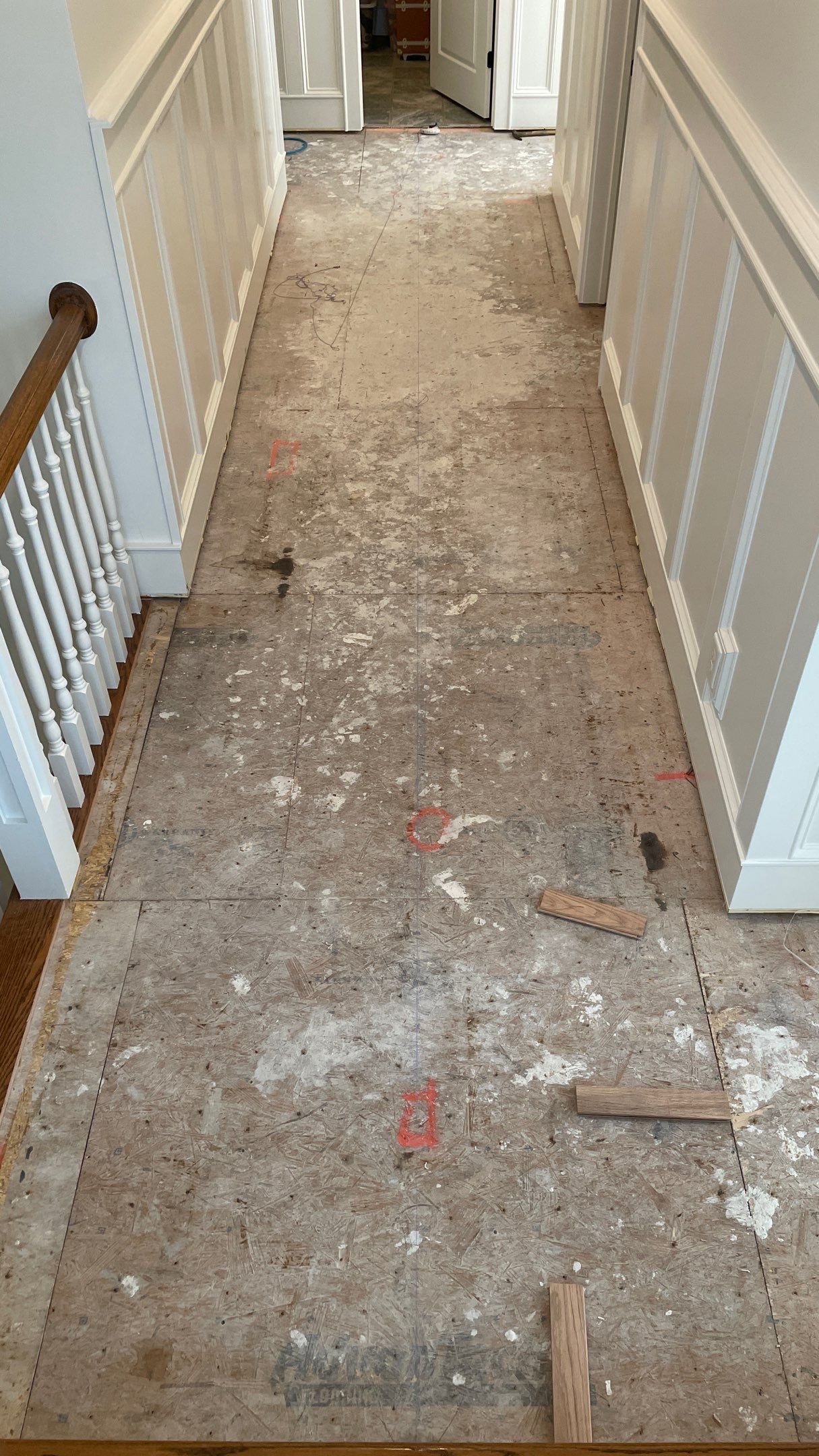 Herringbone Wood Hallway and Rooms by Footprints Floors of Coastal Carolina