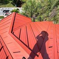 24ga 1.5" Mechanical Seam Terra Cotta by Total Roofing System The Metal Roof Experts