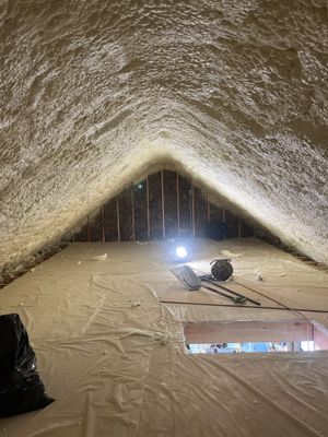 Detached Garage using Closed Cell Spray Foam