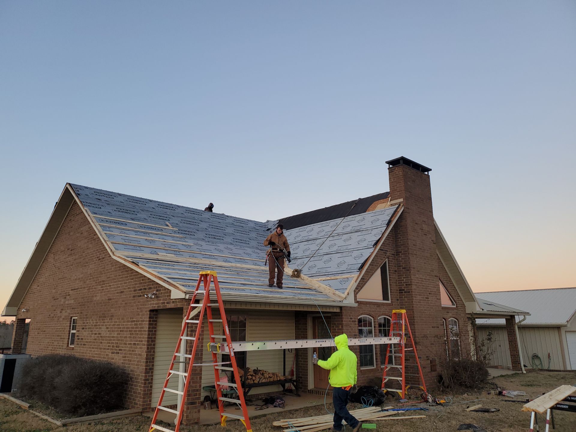 Residential Metal Roof Replacement using Reed's Metals: 26 GA. Colored Residential Metal Panels (Ivory) by Hostetler Roofing