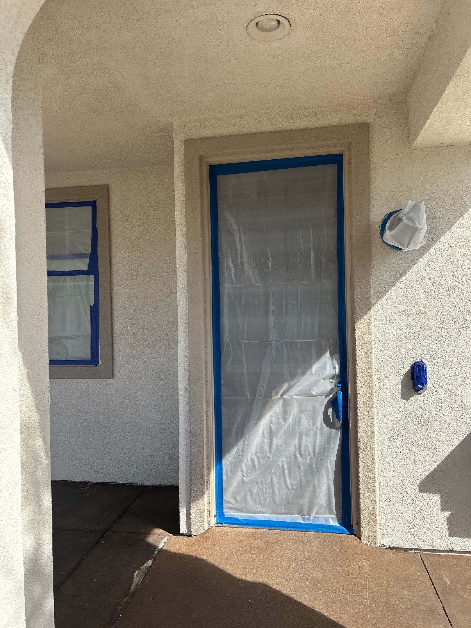 Sandblasting & Staining Concrete Driveway In Rancho Cucamonga, CA by La Power Washing Inc