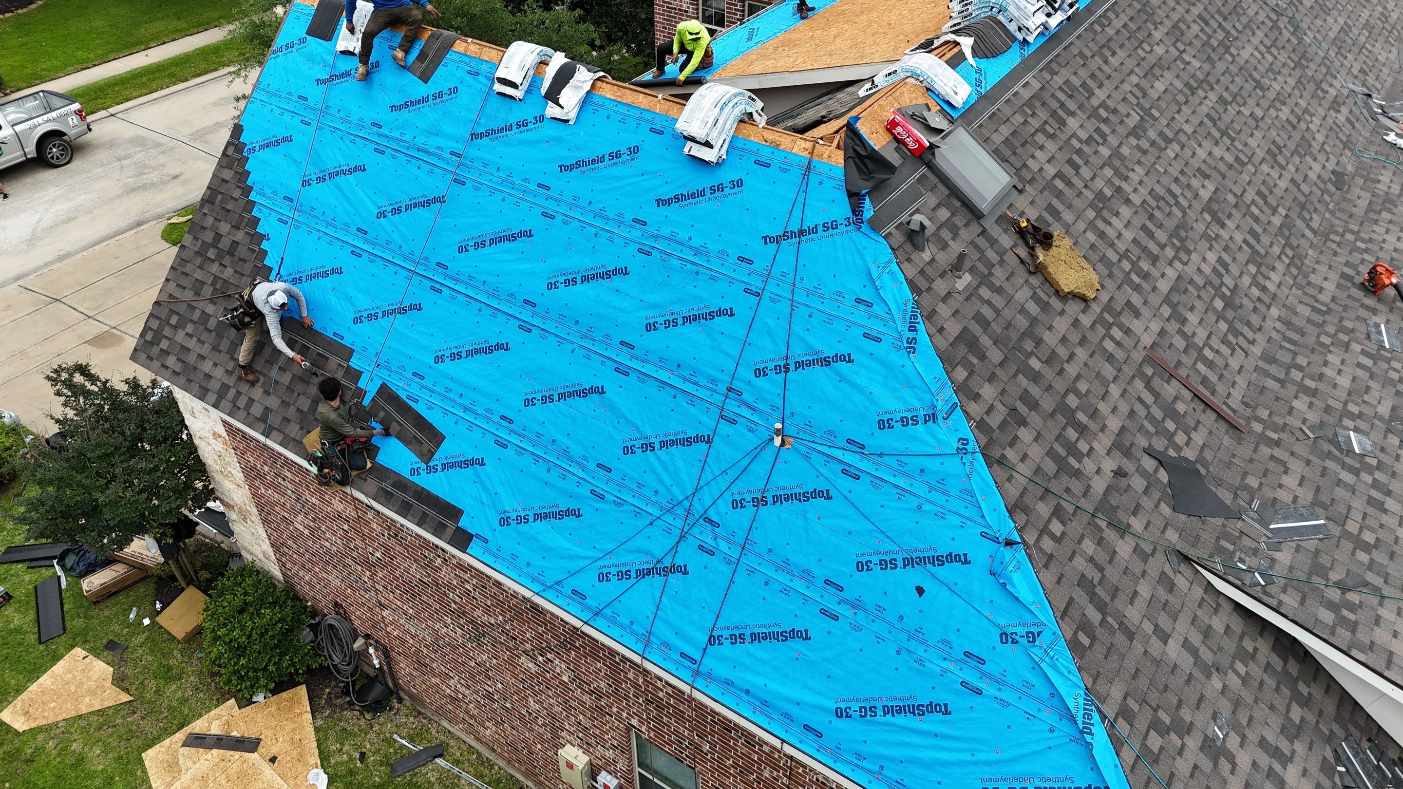 Residential Roofing Installation using IKO Dynasty by Core Four Roofing