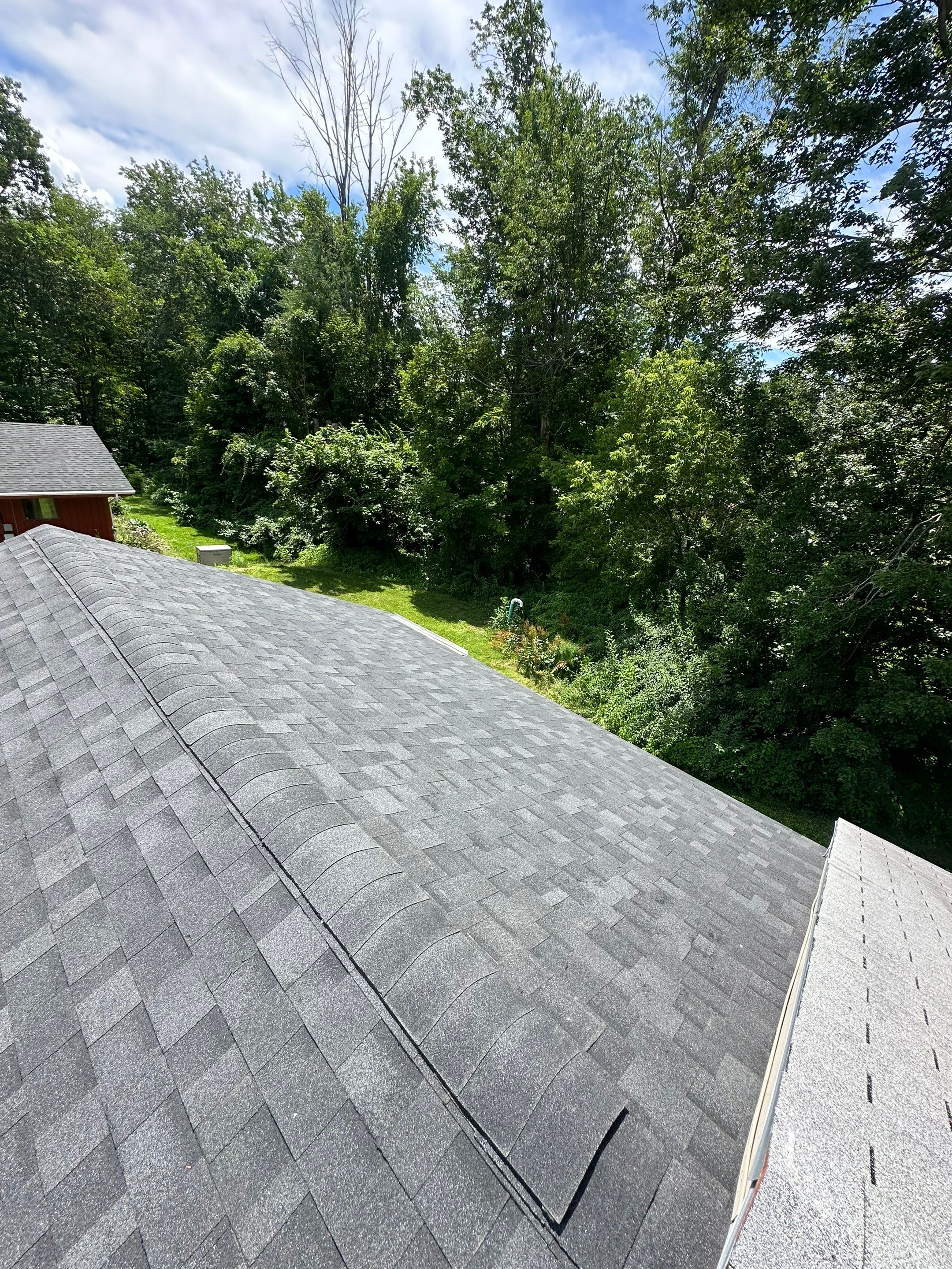 Northwood, NH – IKO Cambridge Detached Garage Roof Replacement by Tall pine roofing