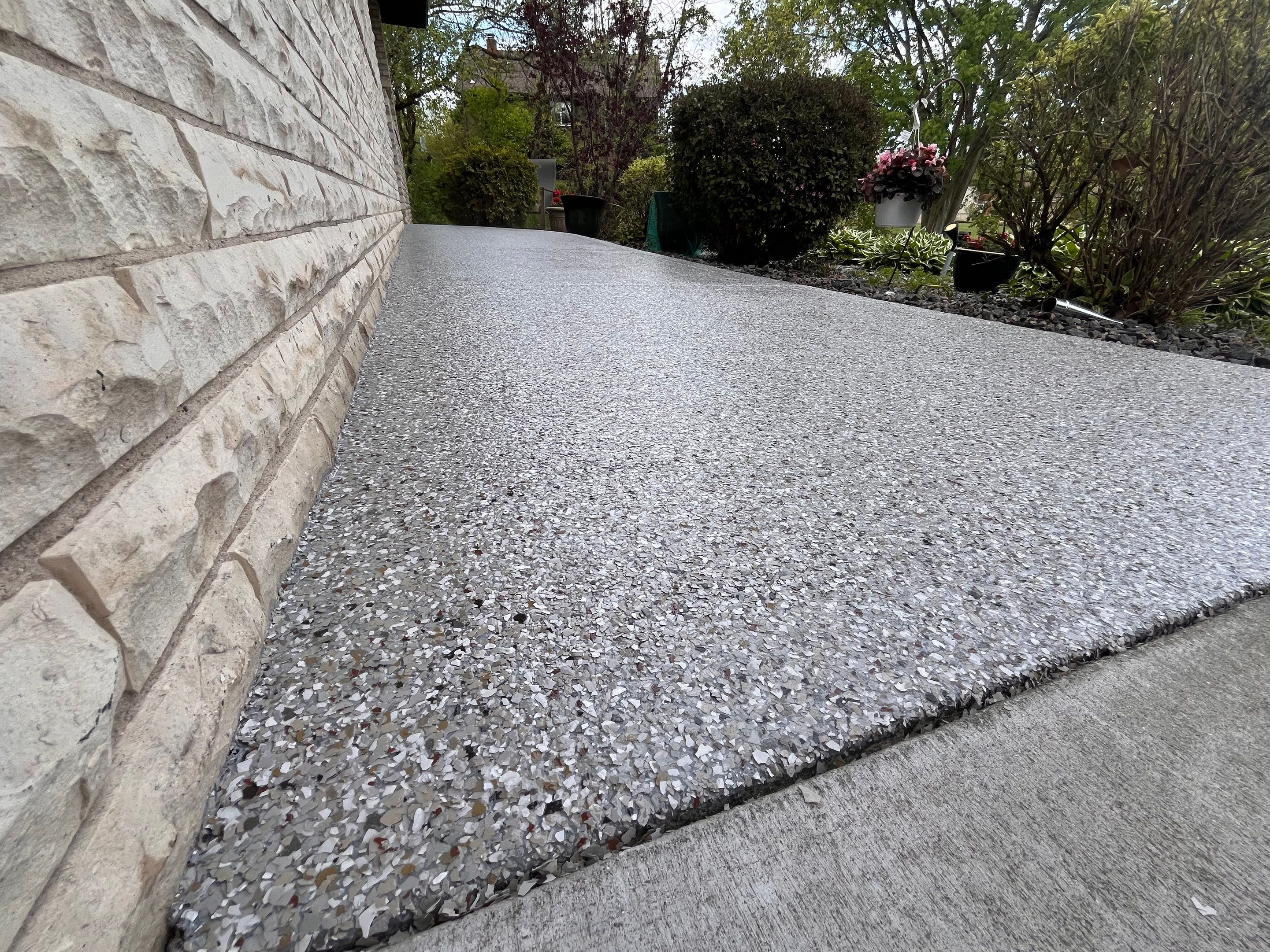 Creekbed Outdoor Concrete Coating by Level 10 Coatings