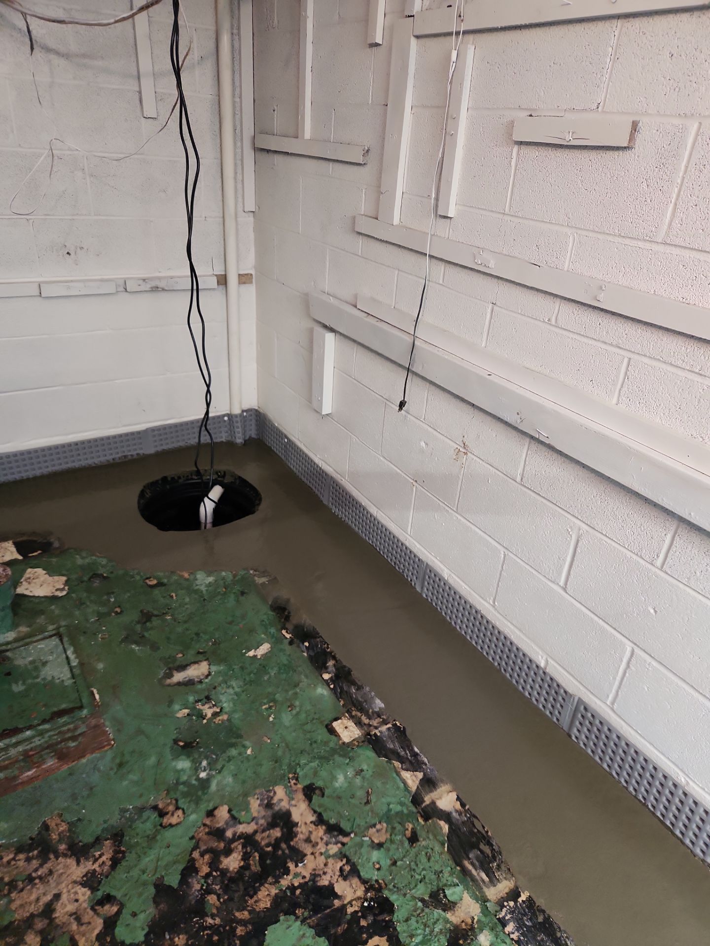 Interior French Drain & Mold Remediation Project in Manville, New Jersey by Pure Service Pro, LLC 
