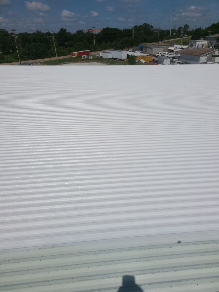 Commercial Metal Restoration System using Aldocoat Coatings by Hostetler Roofing