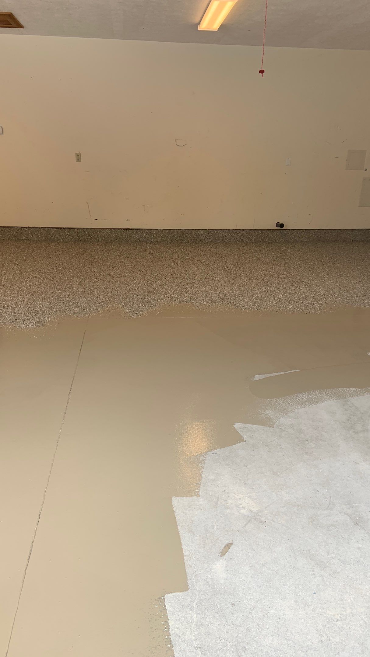 Garage Transformation using Pebble Beach by Croc Coatings, LLC