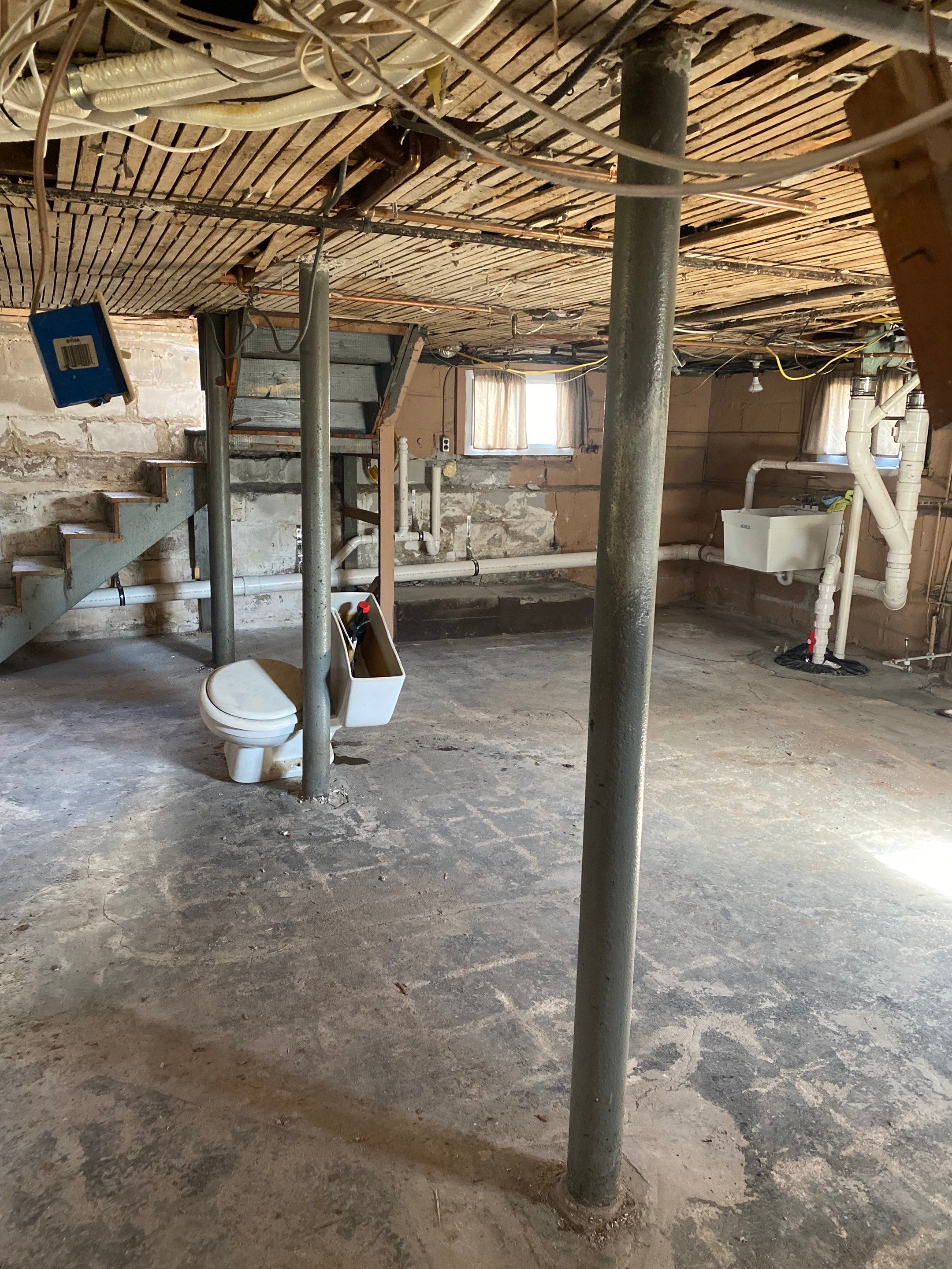 Interior French Drain, Lally Column Replacement & Concrete Floor Replacement in South Orange, NJ by Pure Service Pro, LLC