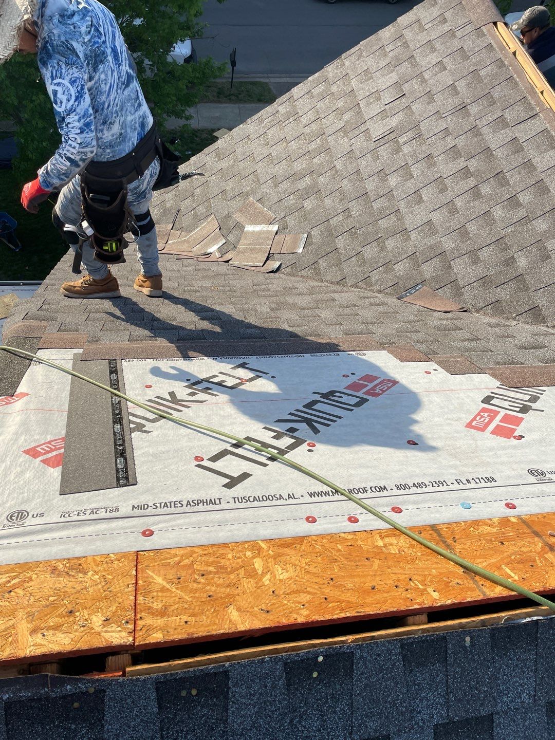 Residential Roofing Installation using GAF Timberline HDZ in Pewter Gray by Undersun Roofing 