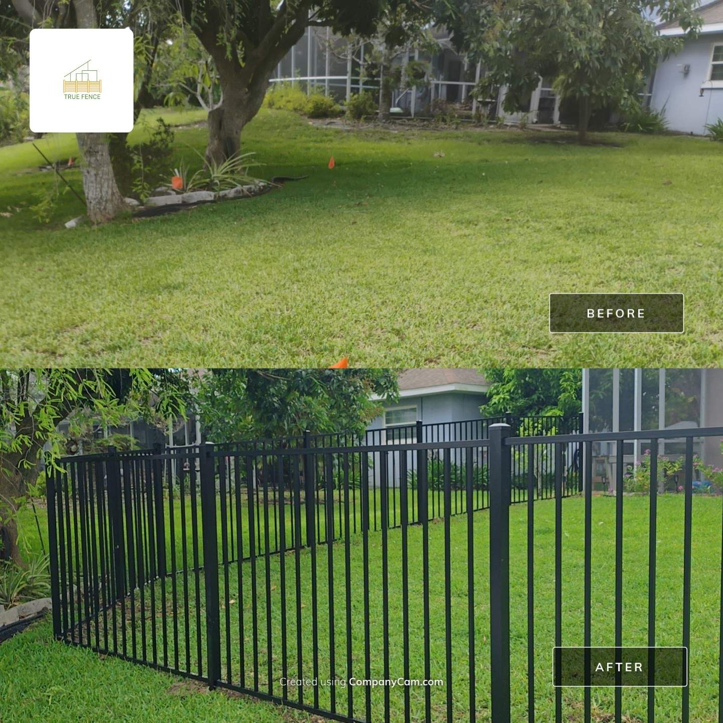 Black Aluminum Picket Fence Installation for Nokomis Waterfront Property by True Fence LLC