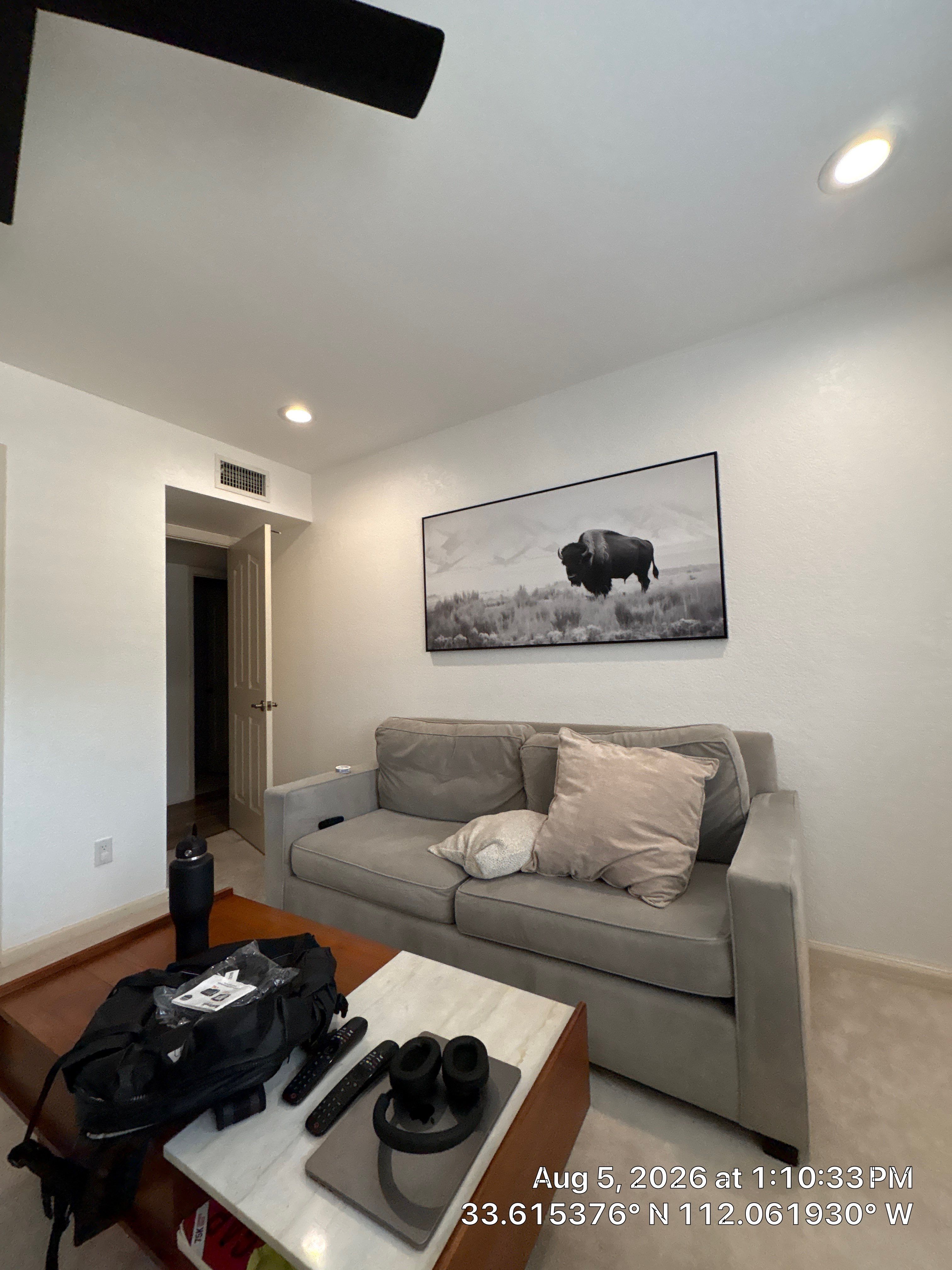Phoenix Home Office Remodel with Custom Media Wall and Shutters by CompanyCam Sales Demo