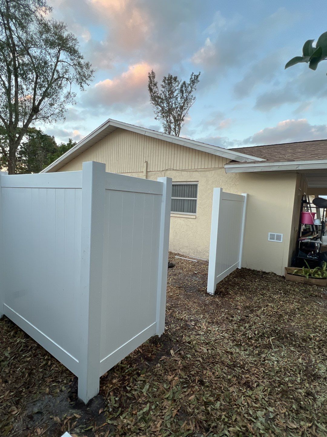 Sarasota, Florida 6 ft. Tall White Vinyl Privacy  by Asap fence and gates, LLC