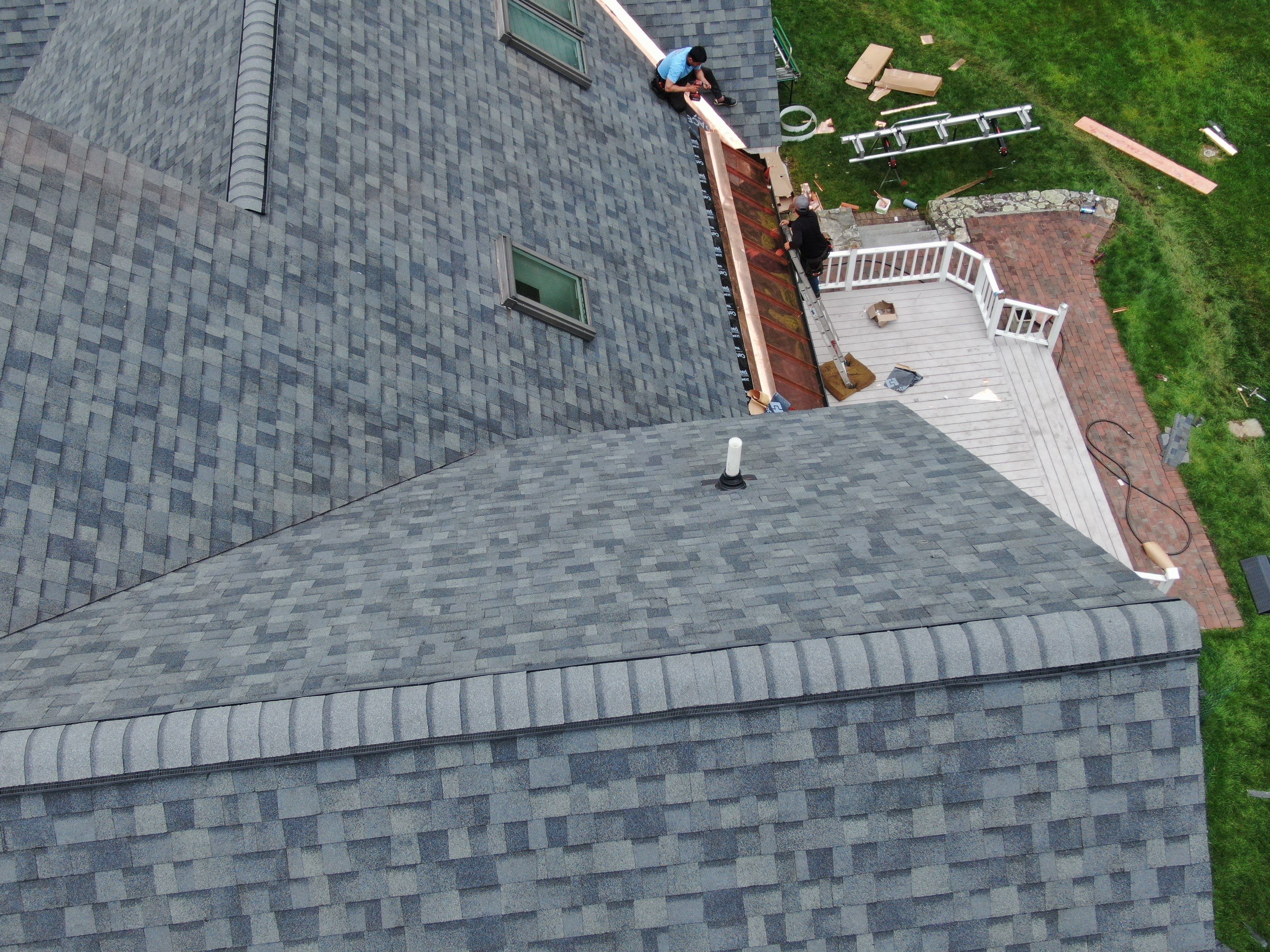 Roof Replacement with Owens Corning Shingles and Copper Flashing by Mighty Dog Roofing of Greater Middlesex County