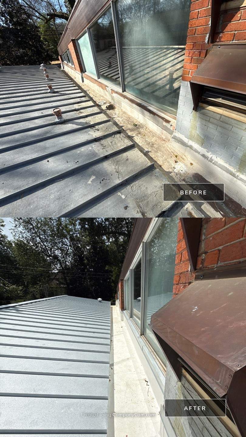 Residential Standing Seam Metal Roof and Membrane Replacement in Memphis by Revival Roofing Services