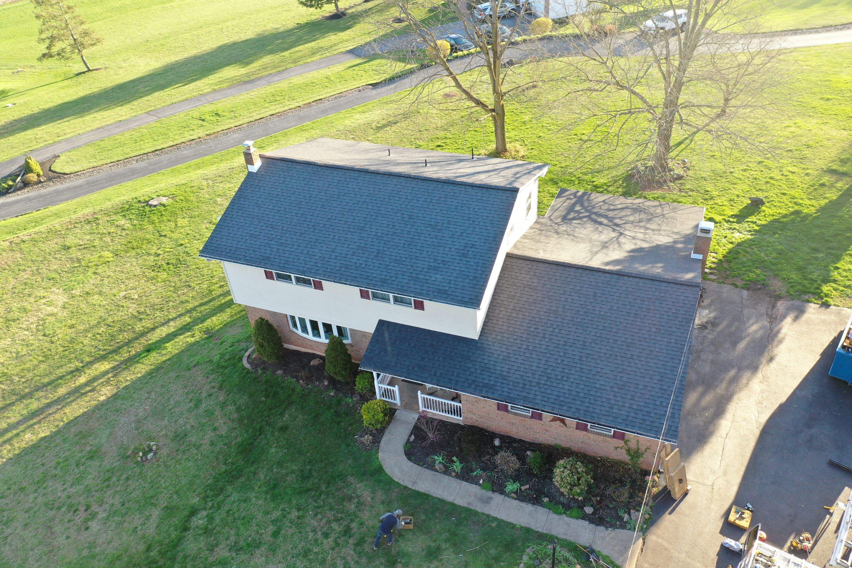 Roofing Installation using CertainTeed Landmark - Moire Black by Storm Guard of Ches-Mont PA