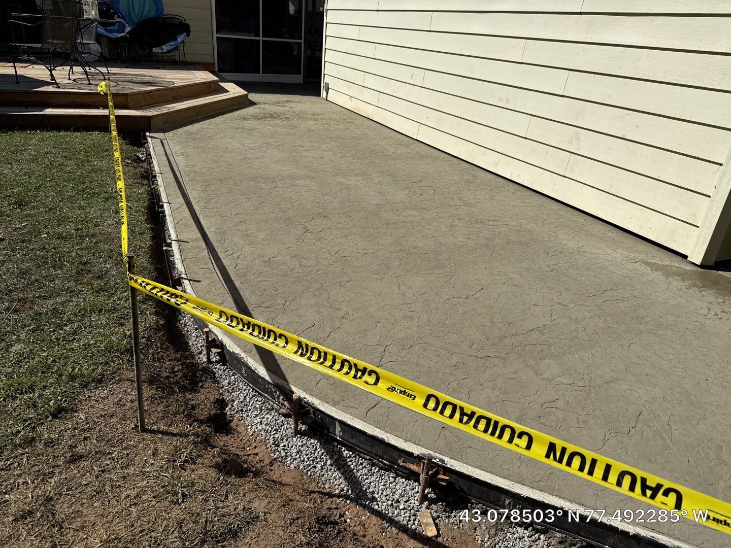 Oxford slate stamped patio  by NG Masonry & Construction LLC