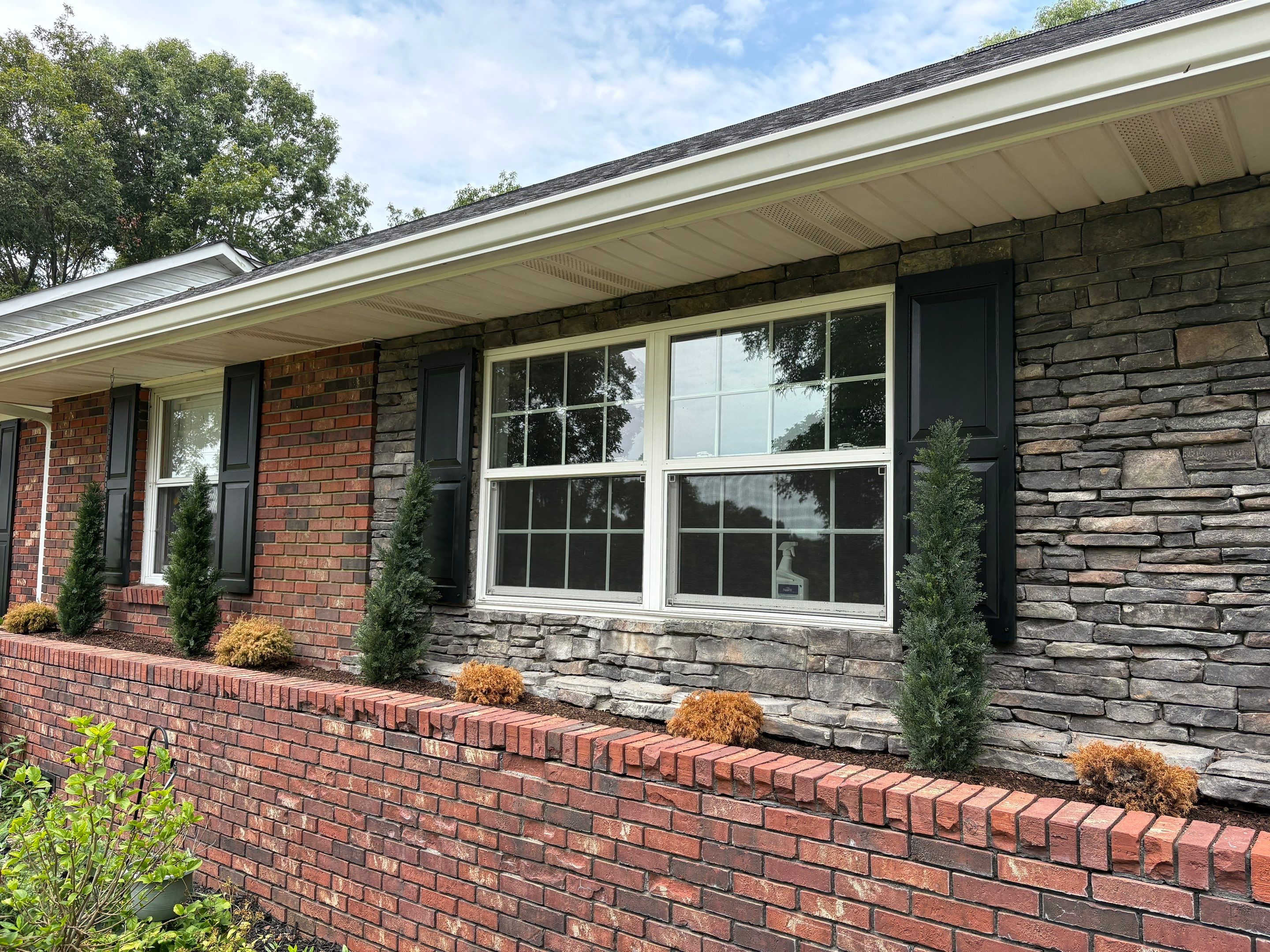 Exterior Shutters Project in Fort Payne, Alabama by Blinds and Borders