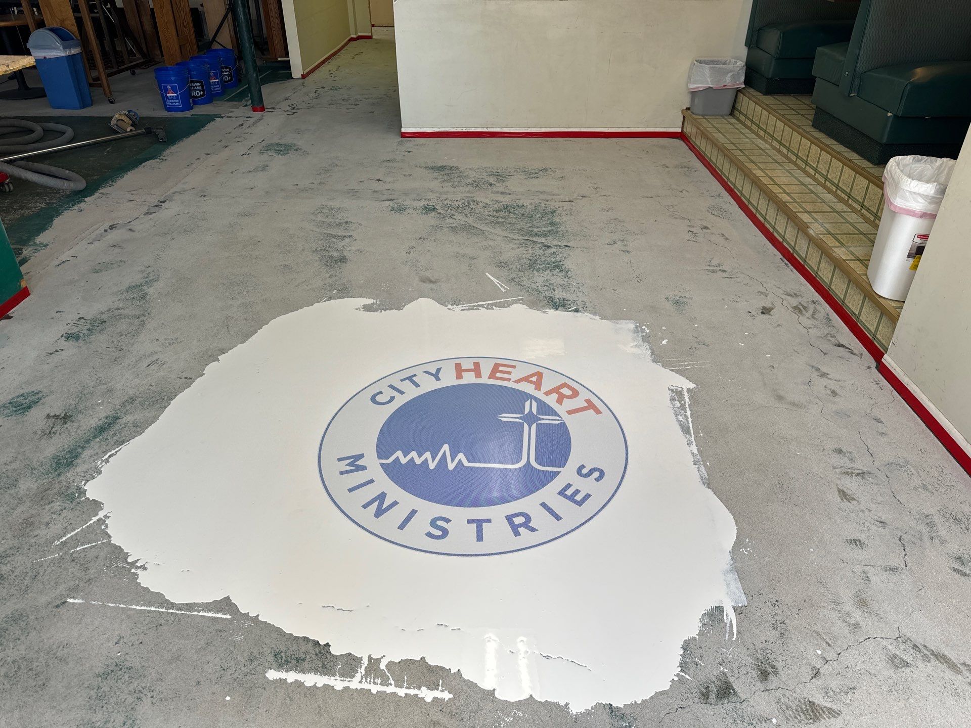 Exterior color change and Epoxy floor. by Gordon Painting