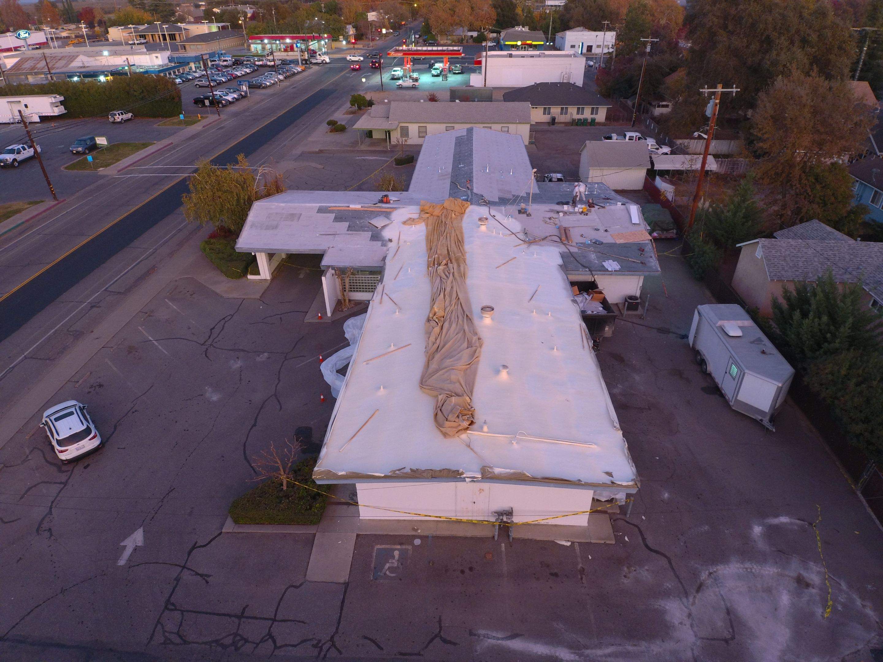 Spray foam and coatings using Conklin Benchmark/PUMA XL coatings and spray foam by Straight Edge Roofing Inc