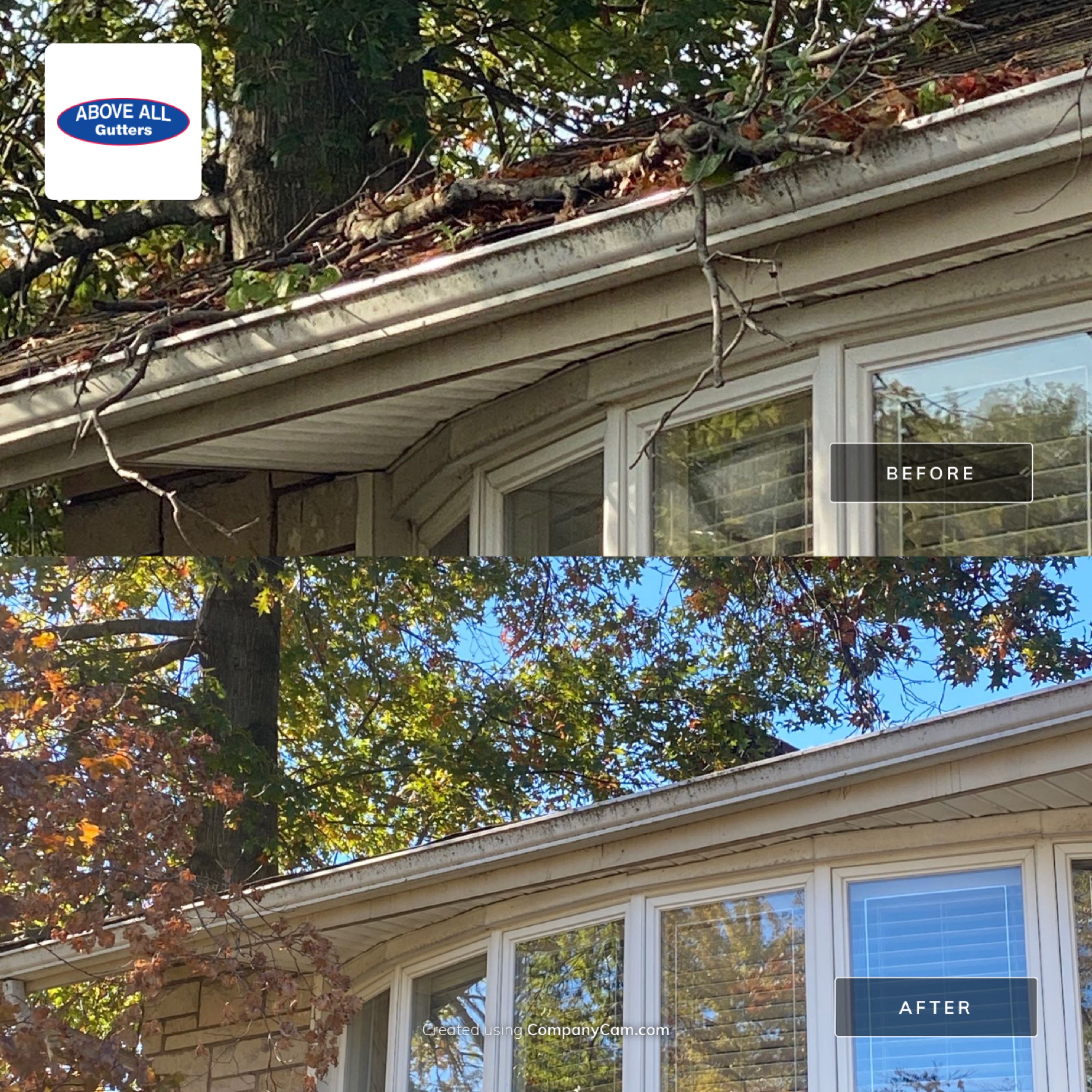 Clean and tighten gutter system.   by Above All Gutters 
