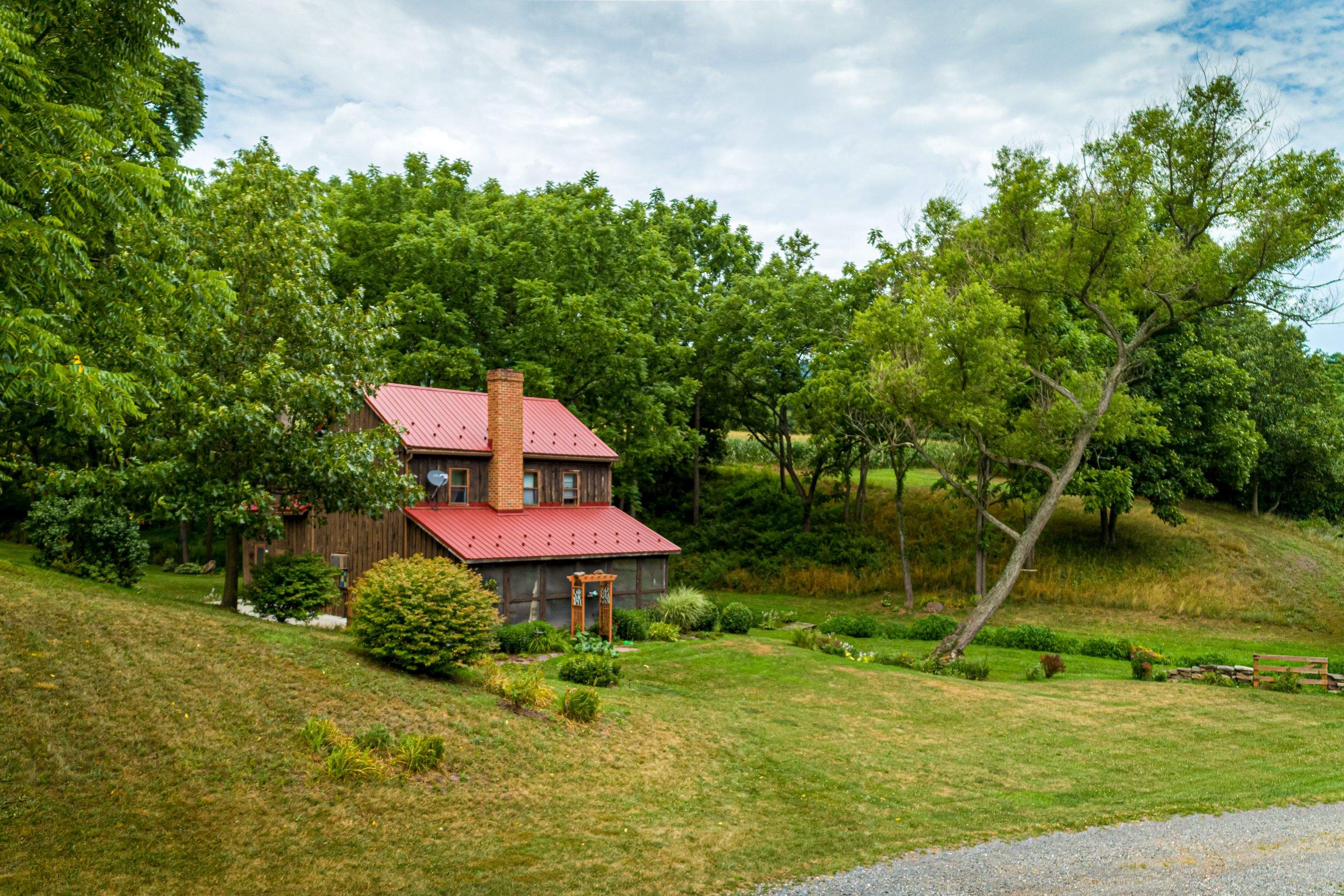 Metal Roof-colonial red by Esh Builders