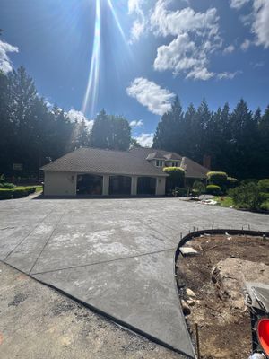 Stamped Concrete Driveway Renovation | Woodinville 