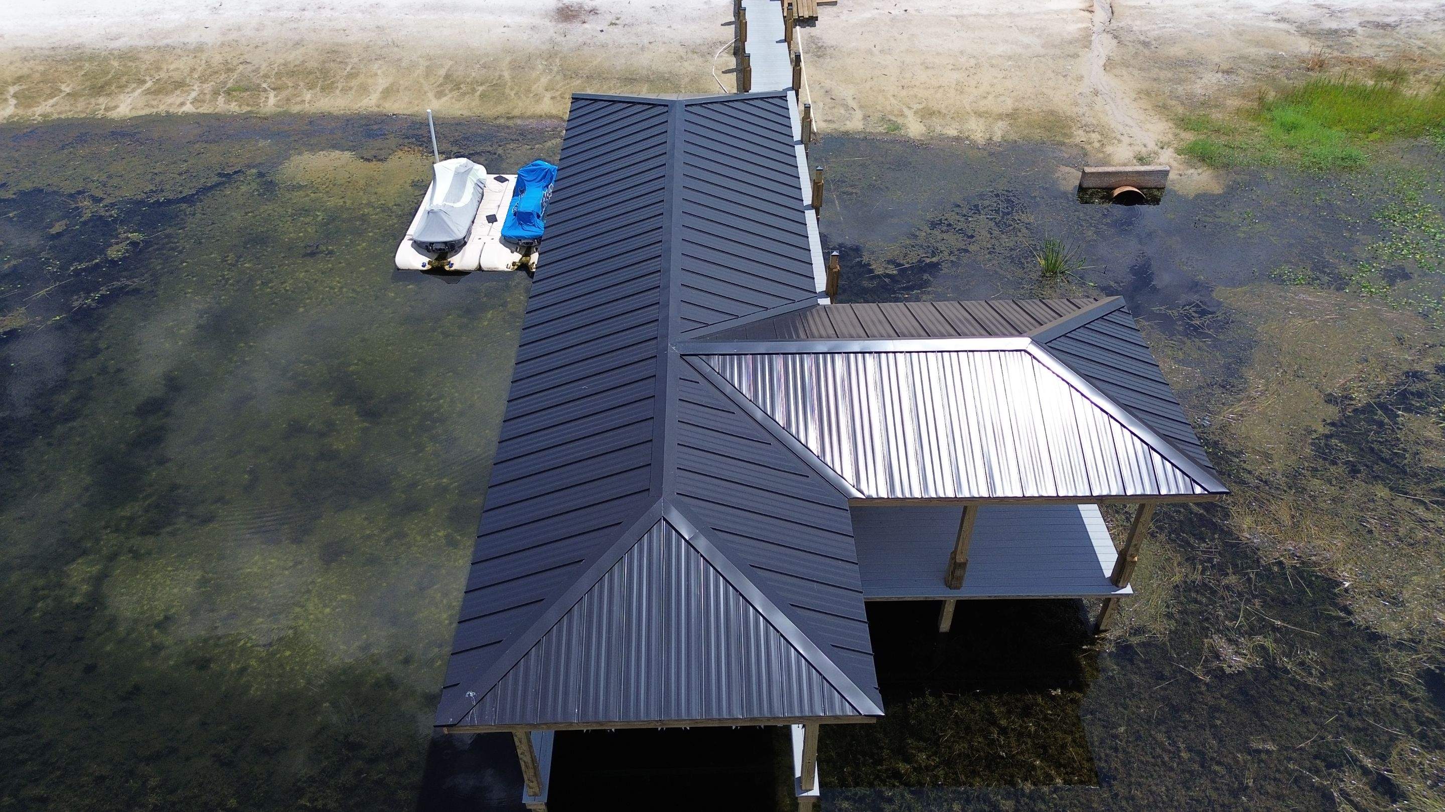 Residential Dock reroof  by Gold Key Roofing