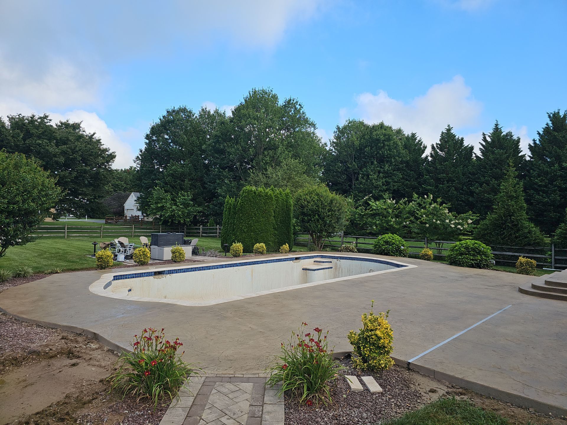 Stamped Pool Deck in Bear DE by Architectural Concrete Design