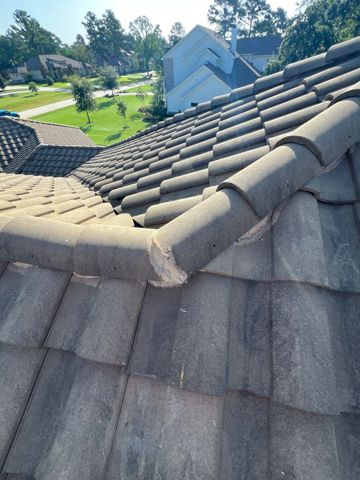 Residential Roofing Repair using tile by Roof Repair Company
