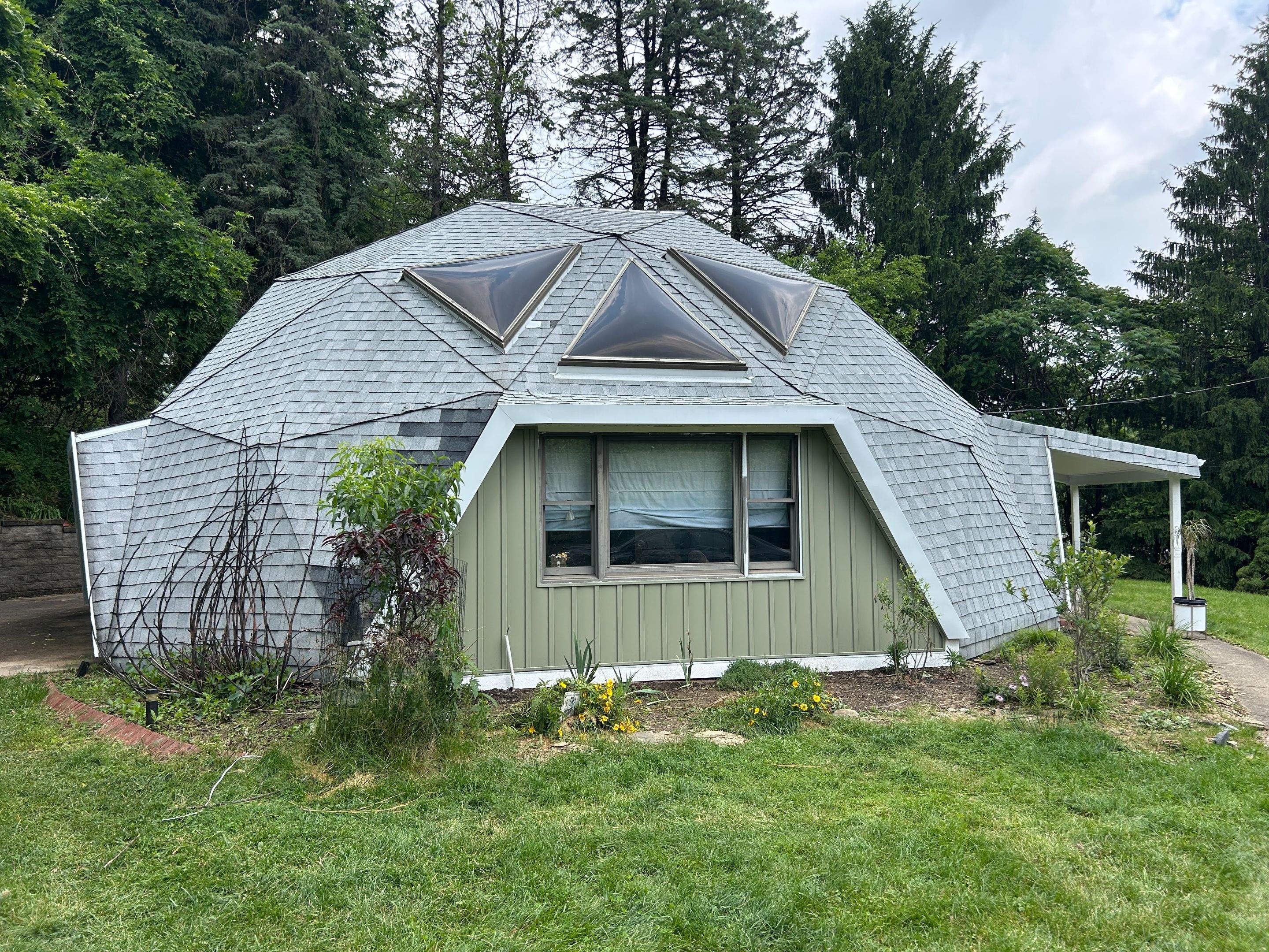 Geodesic Dome Provia Board and Batten Siding Renovation in Pittsburgh by Ideal Siding Pittsburgh