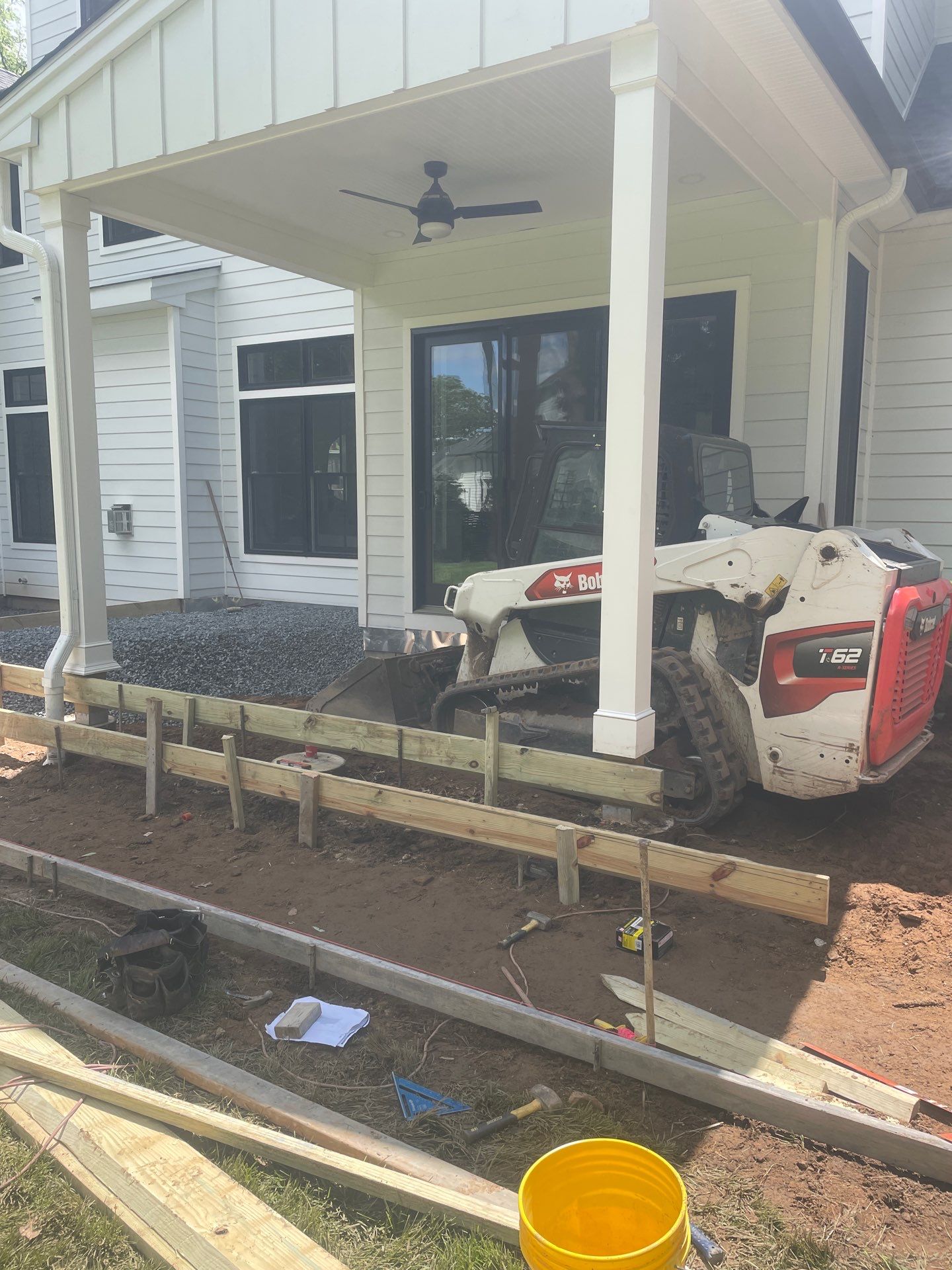Modern Etched Concrete Back Patio in Princeton NJ by Architectural Concrete Design