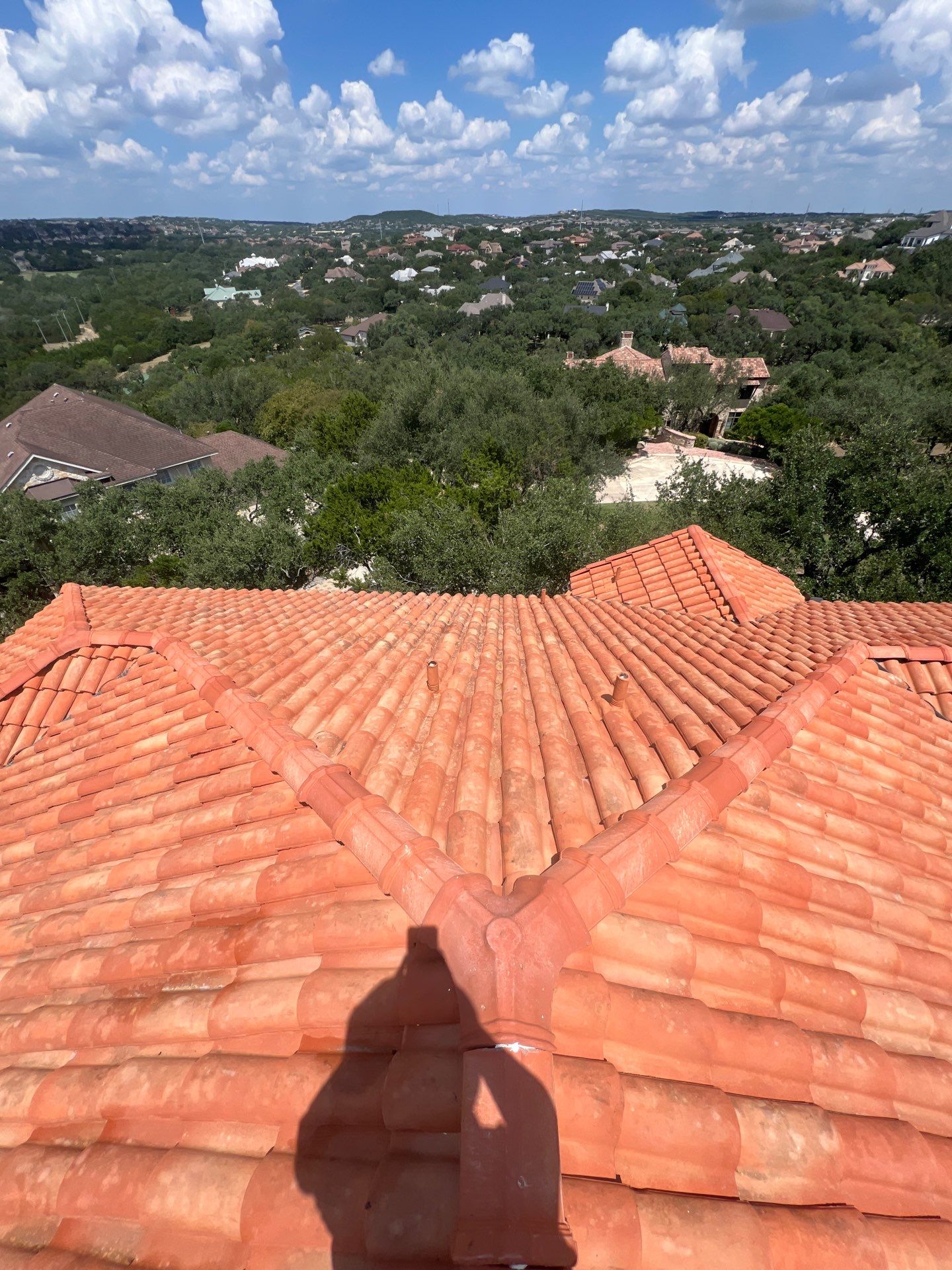 Tile Roof Wash Project in San Antonio by Bright Choice