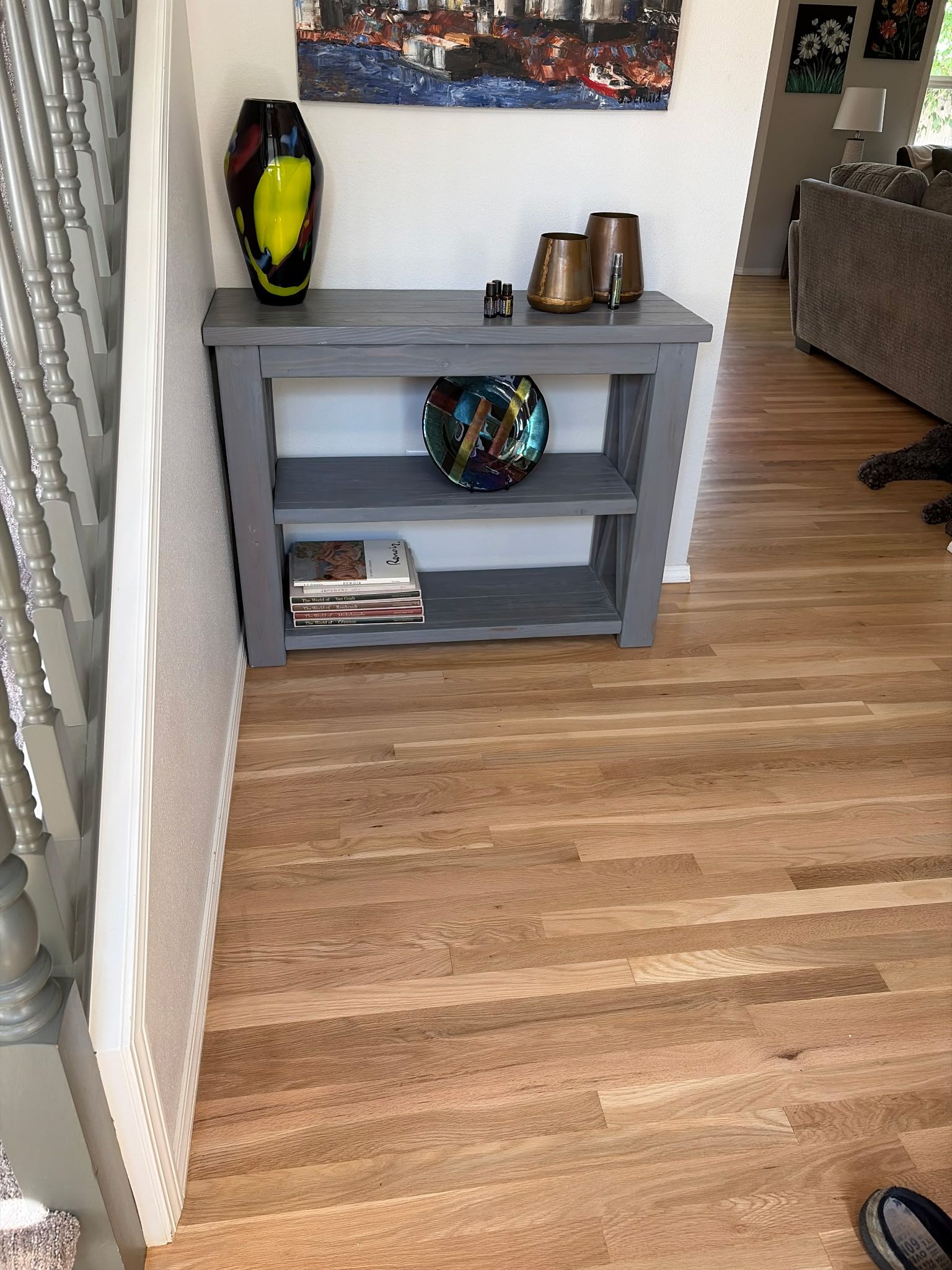 Natural Oak Hardwood Flooring Refinish in Milwaukie by American Made Construction
