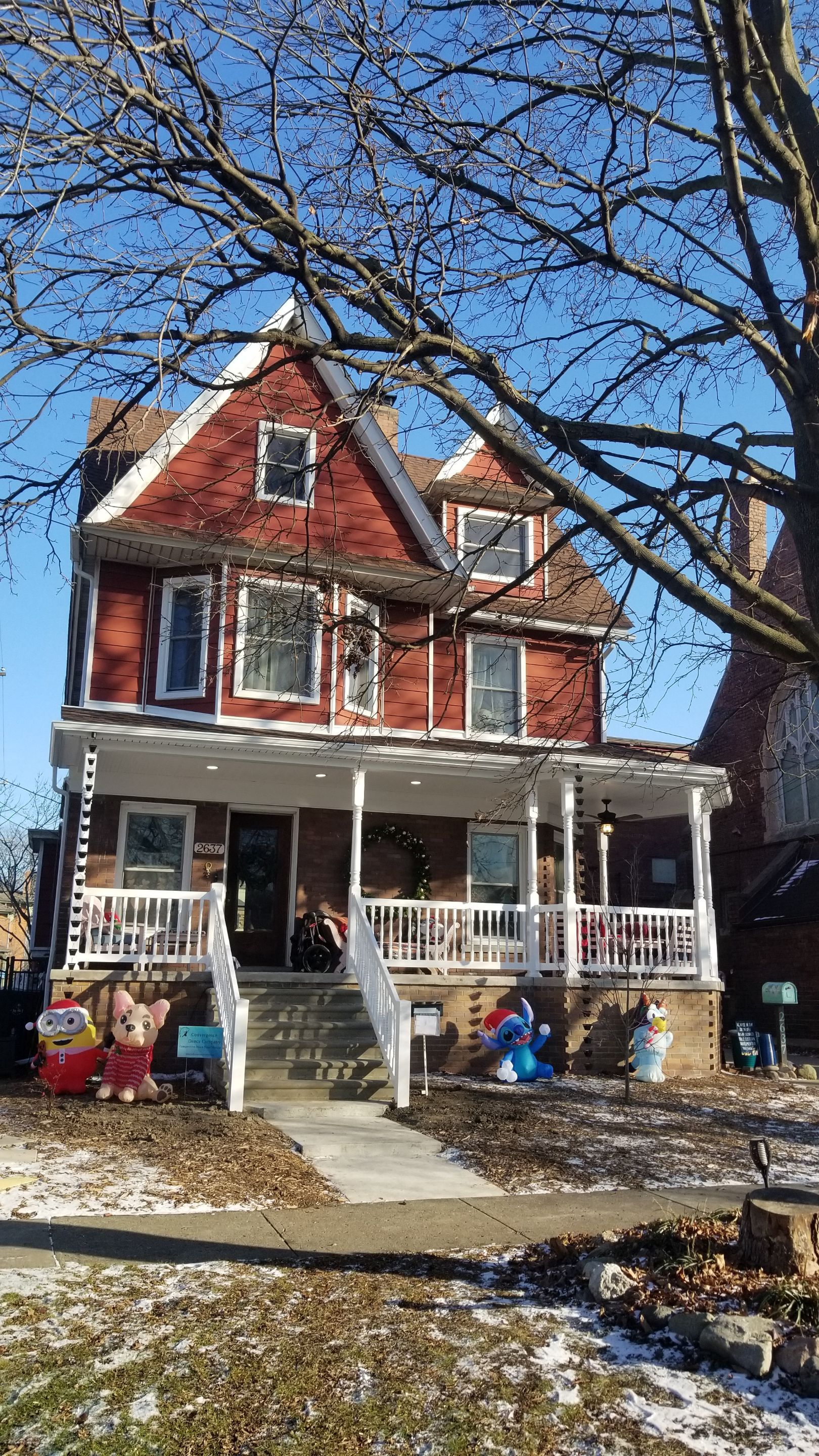 Custom Front Porch on Historic Home by Northwest Construction 