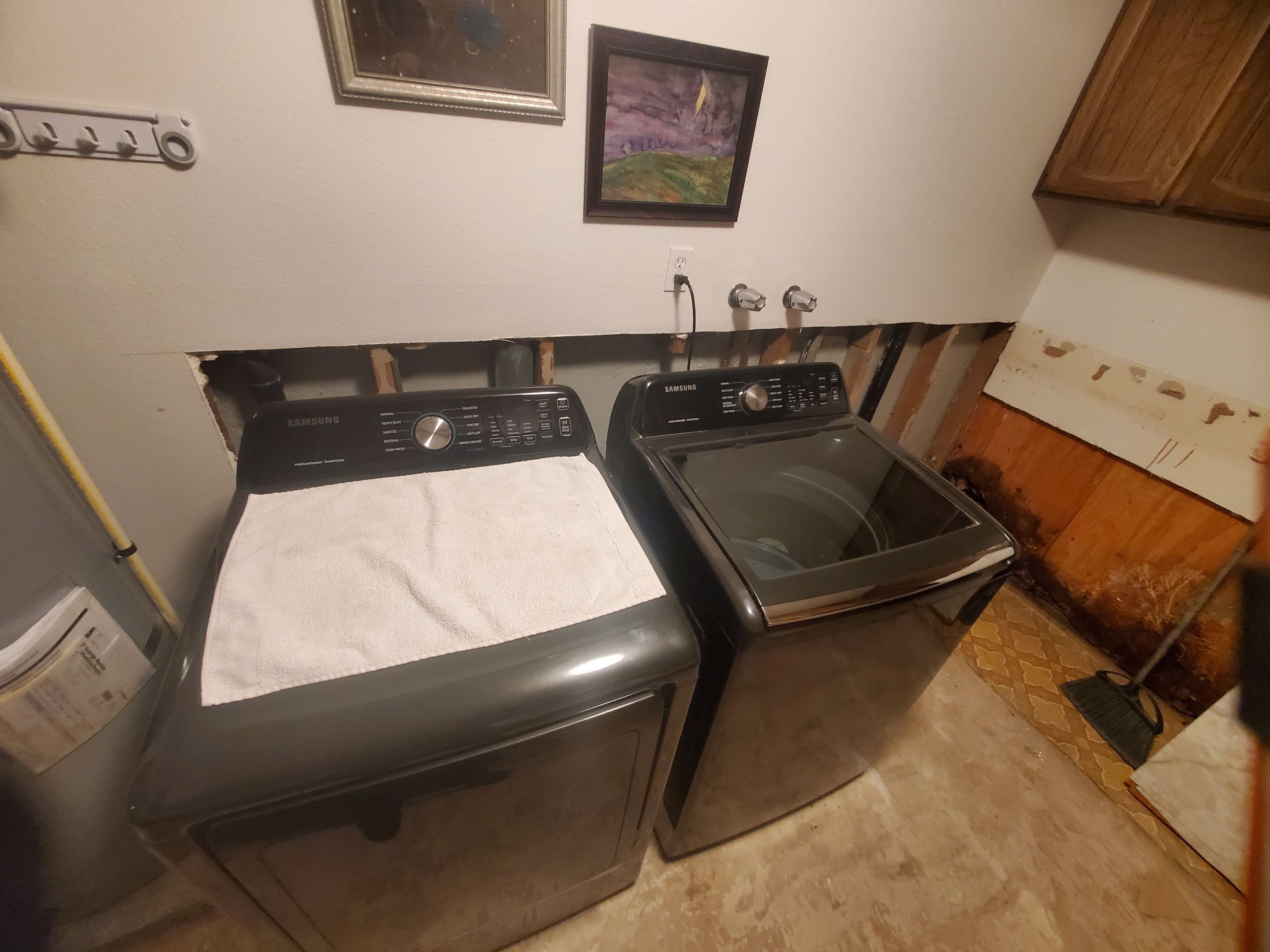 Water Damage using Air Movers by Construction Now LLC