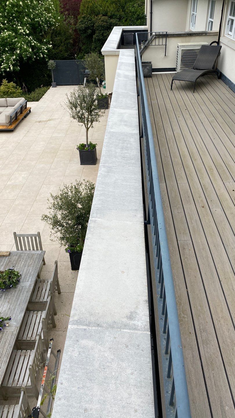 Ongoing render and exterior clean for wedding preperations. using Softwash Equipment by Ges Exterior Cleaning ltd