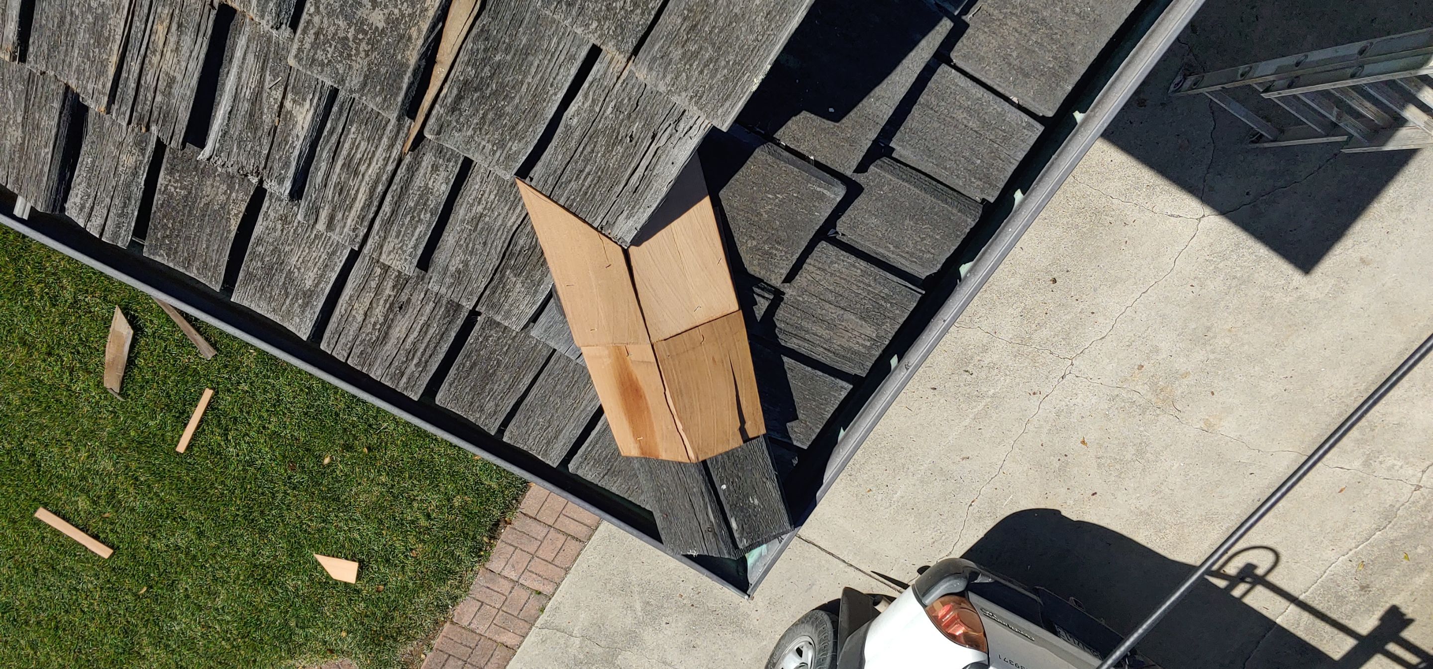 Refurbish and repair shake roof to get ready to sell by Straight Edge Roofing Inc