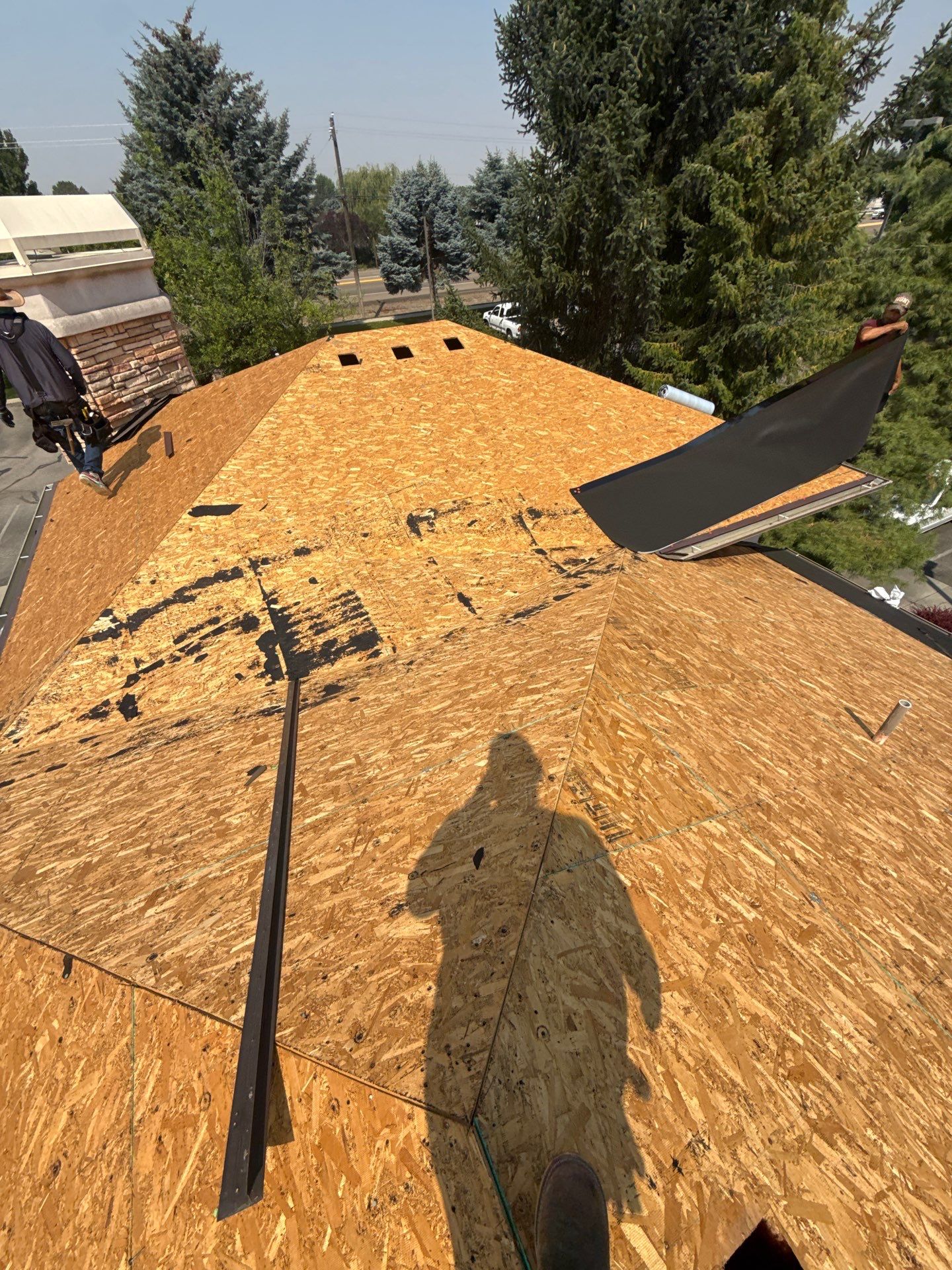 Boise Commercial Roof Replacement with Brown Architectural Shingles by Olive Roofing