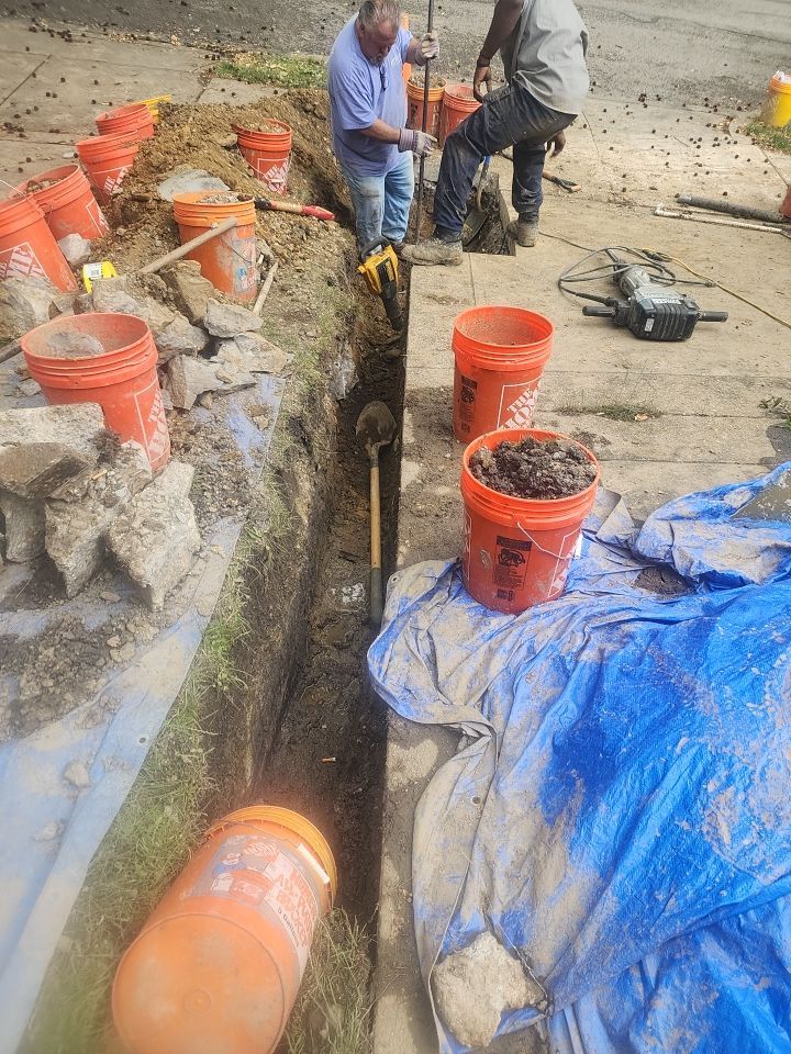 Replace failed gas line from gas connection at street to new meter by Sureway Comfort John Wilcox Plumbing Heating Cooling