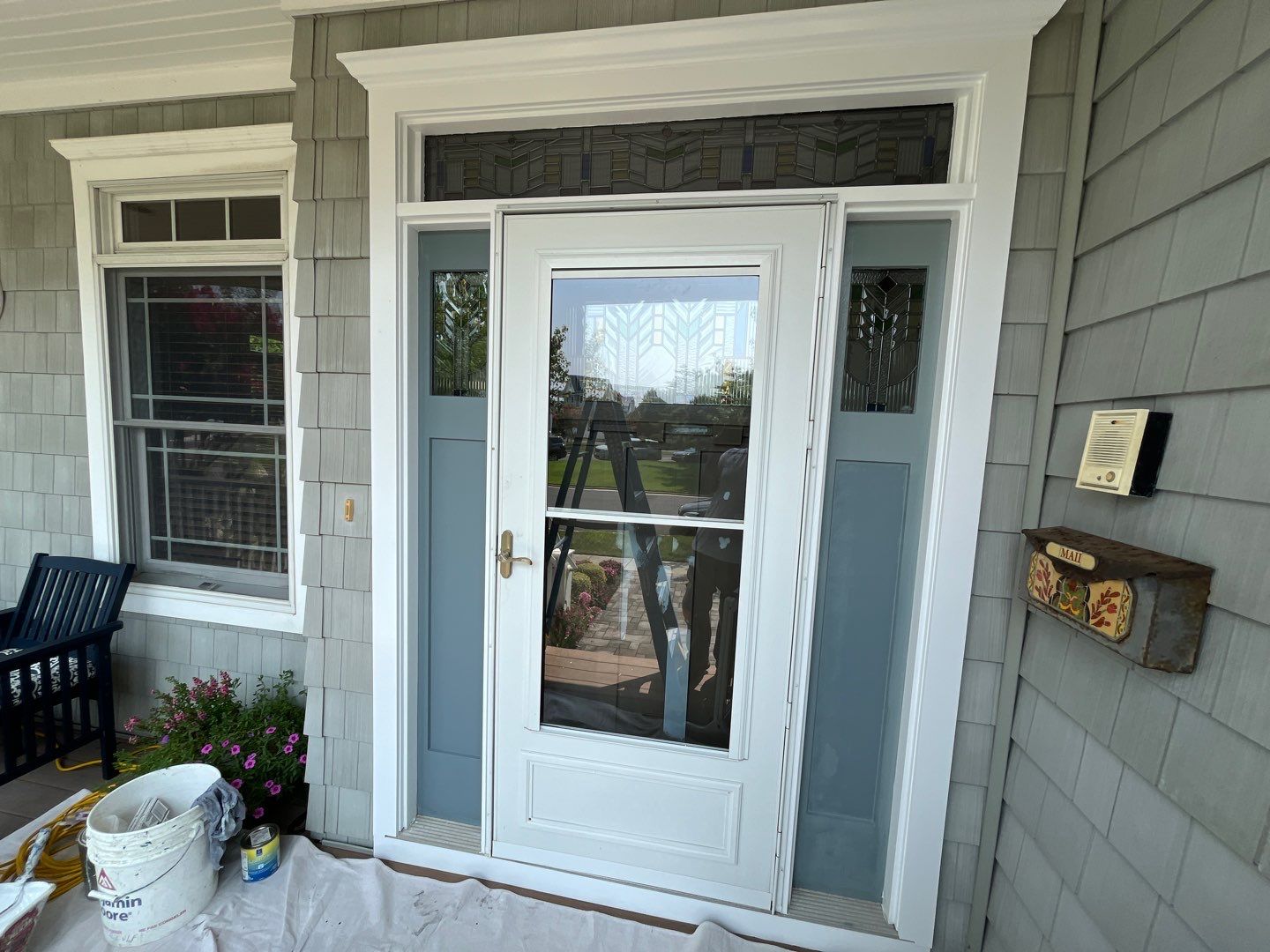 Front Door Transformation: Front Weathered to Bold & Beautiful by Fresh Coat Works LLC